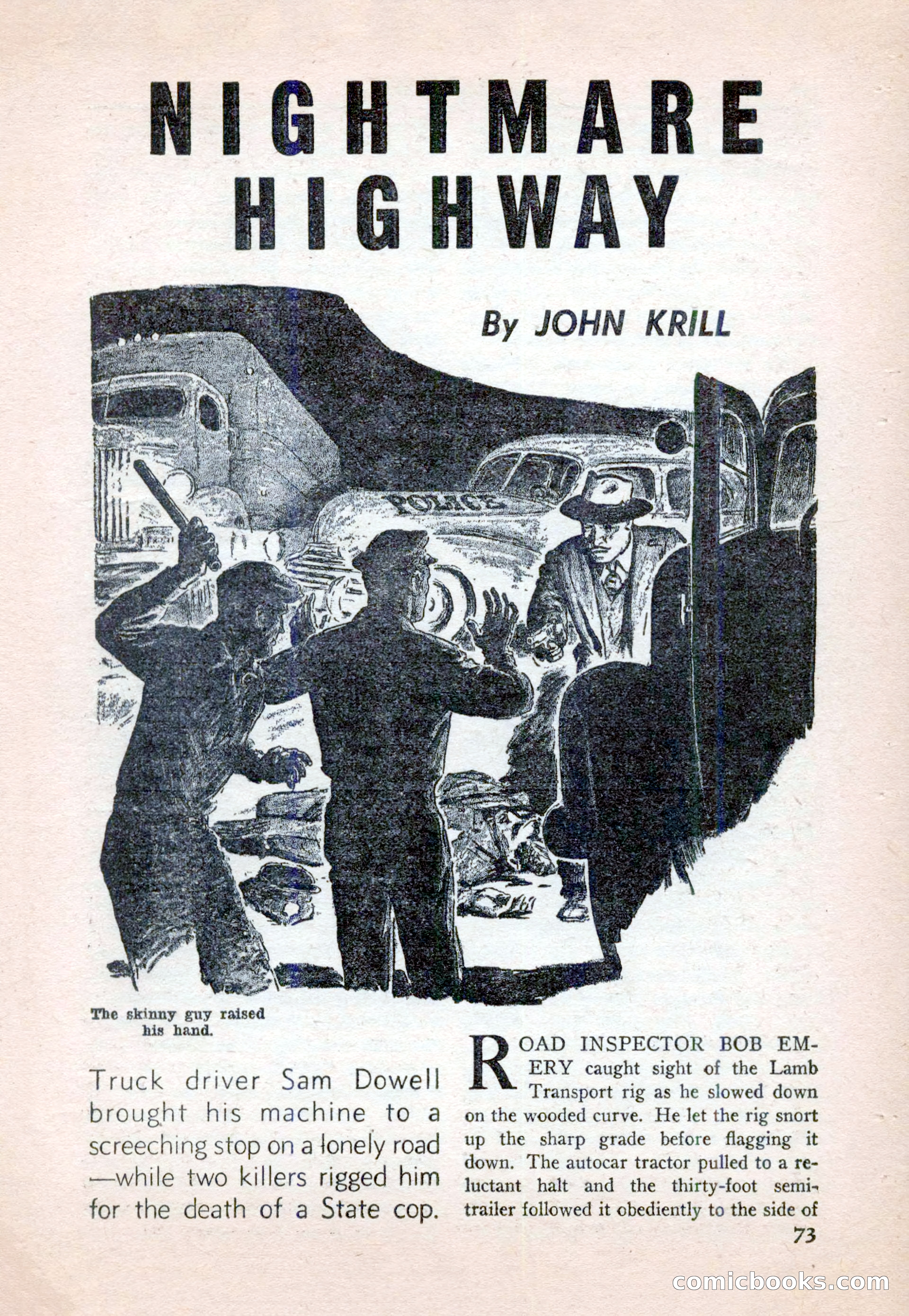 15 Story Detective, April 1950 — page 73: Pulp Fiction, 1950