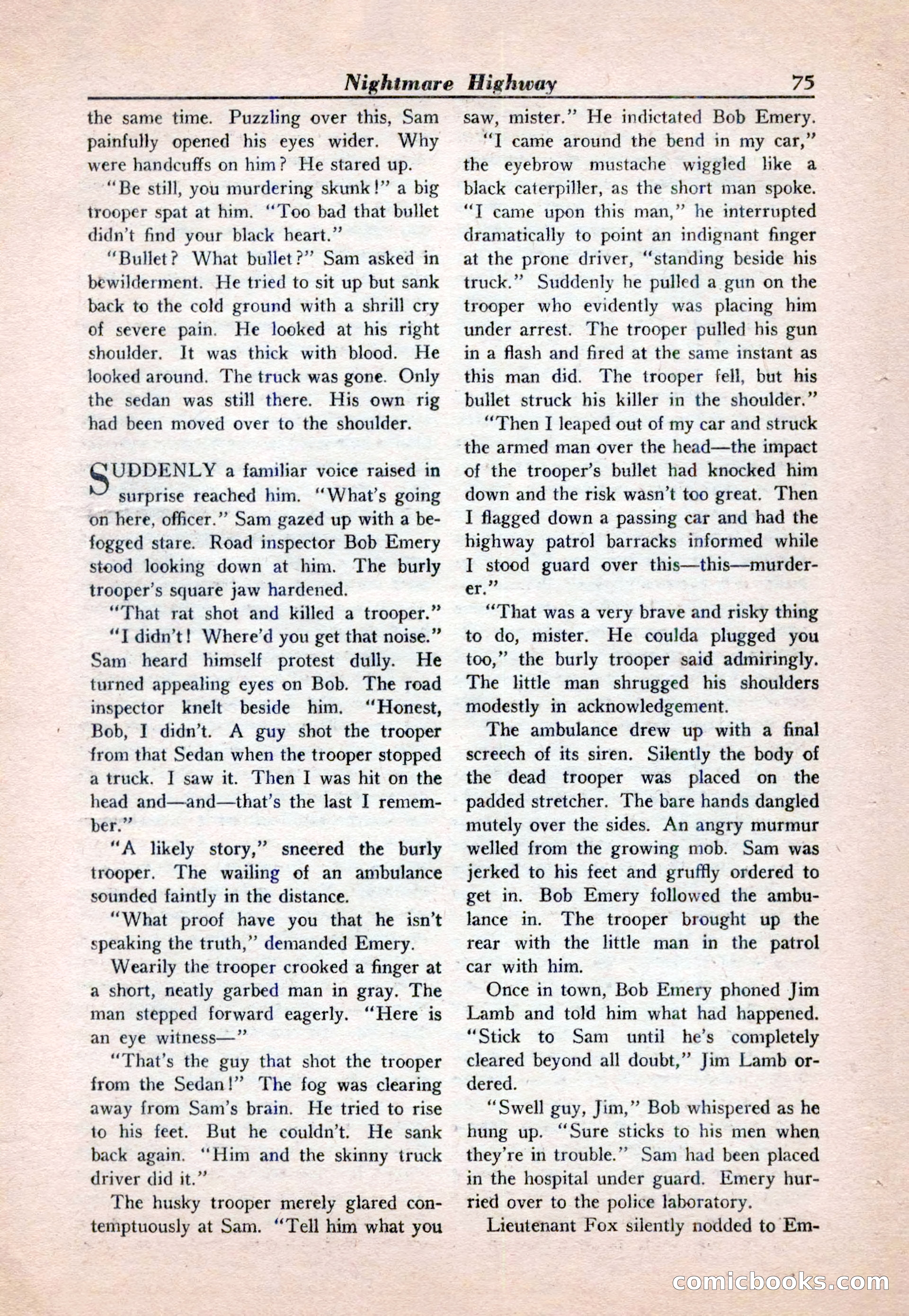 15 Story Detective, April 1950 — page 75: Pulp Fiction, 1950
