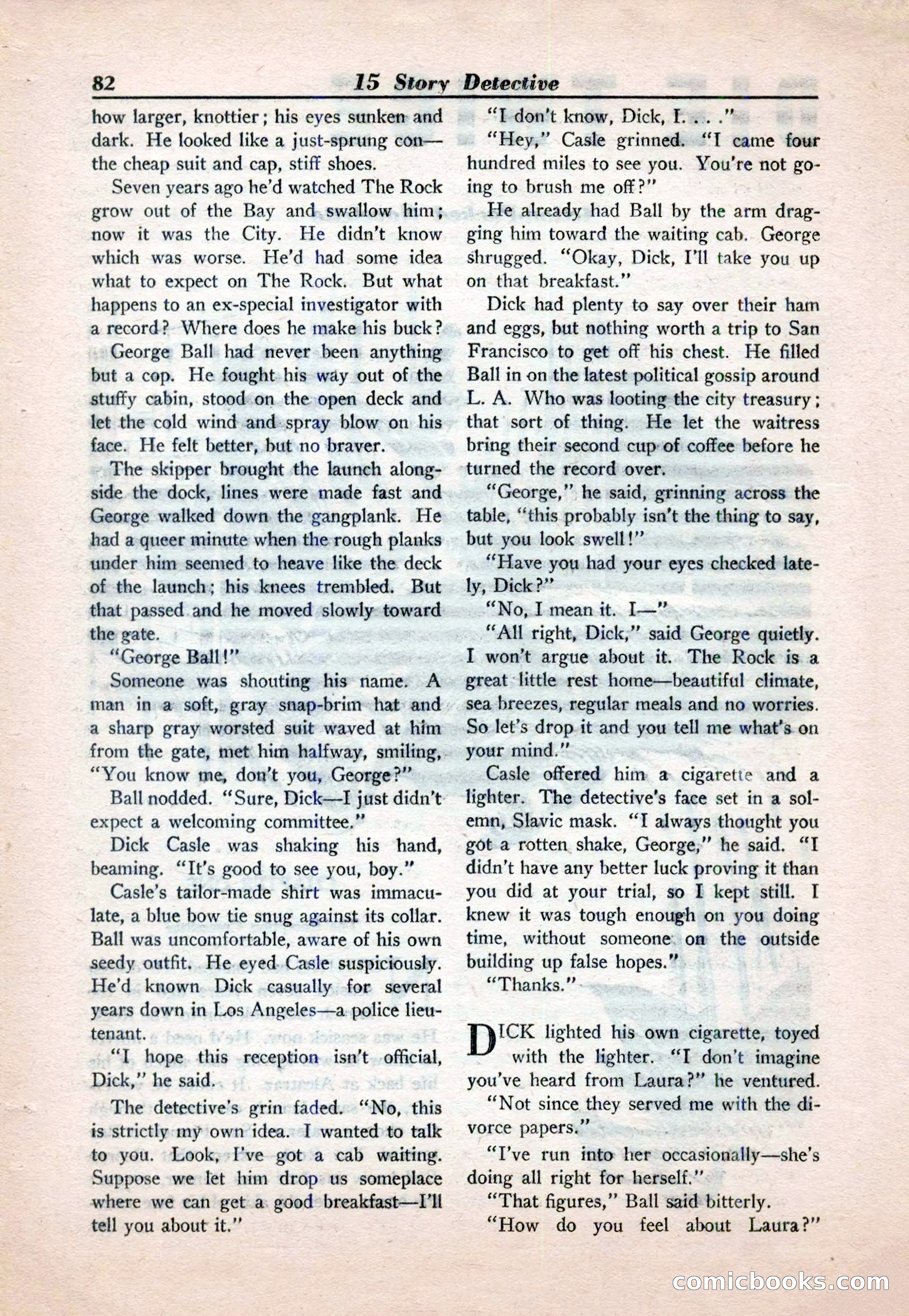 15 Story Detective, April 1950 — page 82: Pulp Fiction, 1950