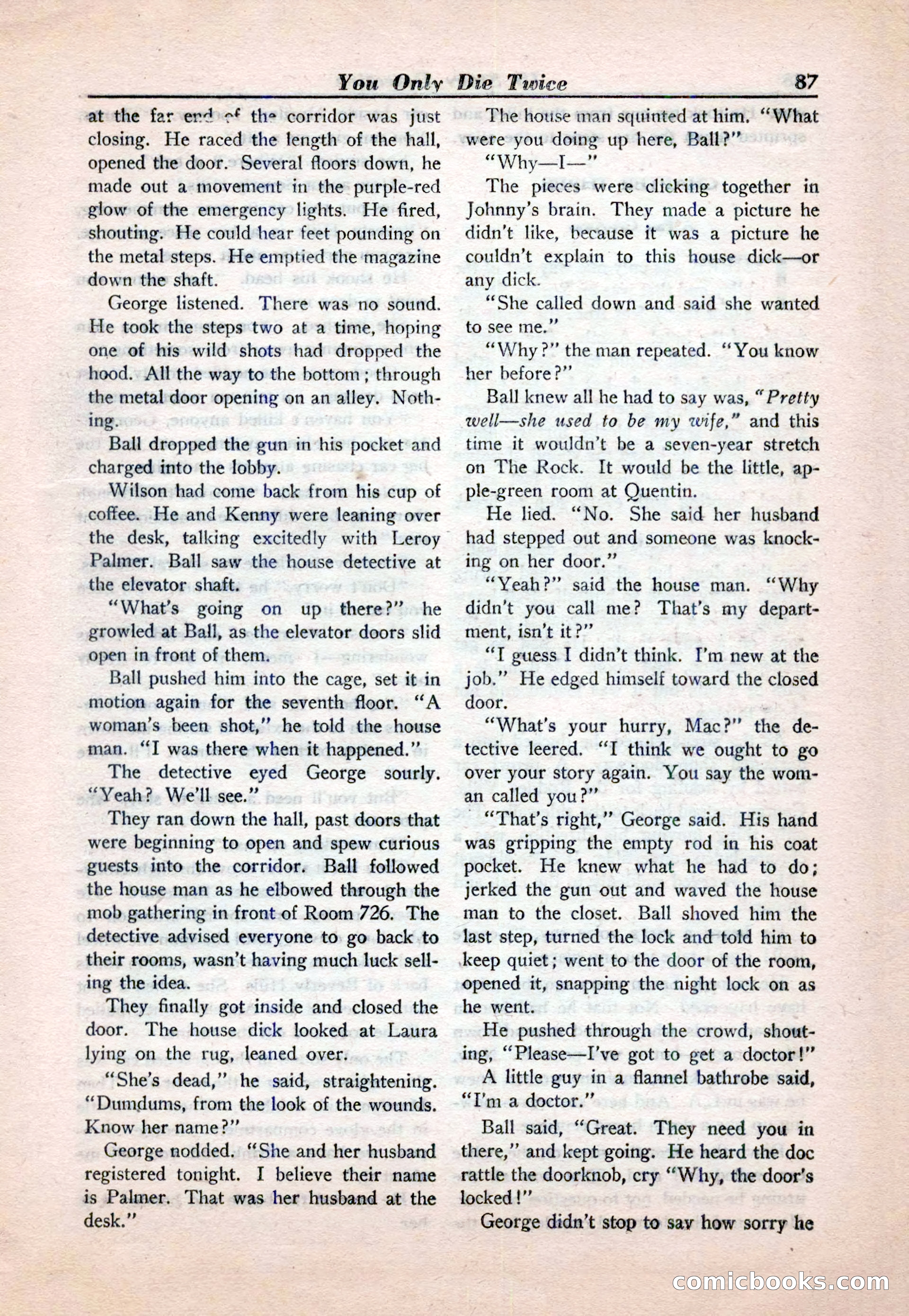 15 Story Detective, April 1950 — page 87: Pulp Fiction, 1950