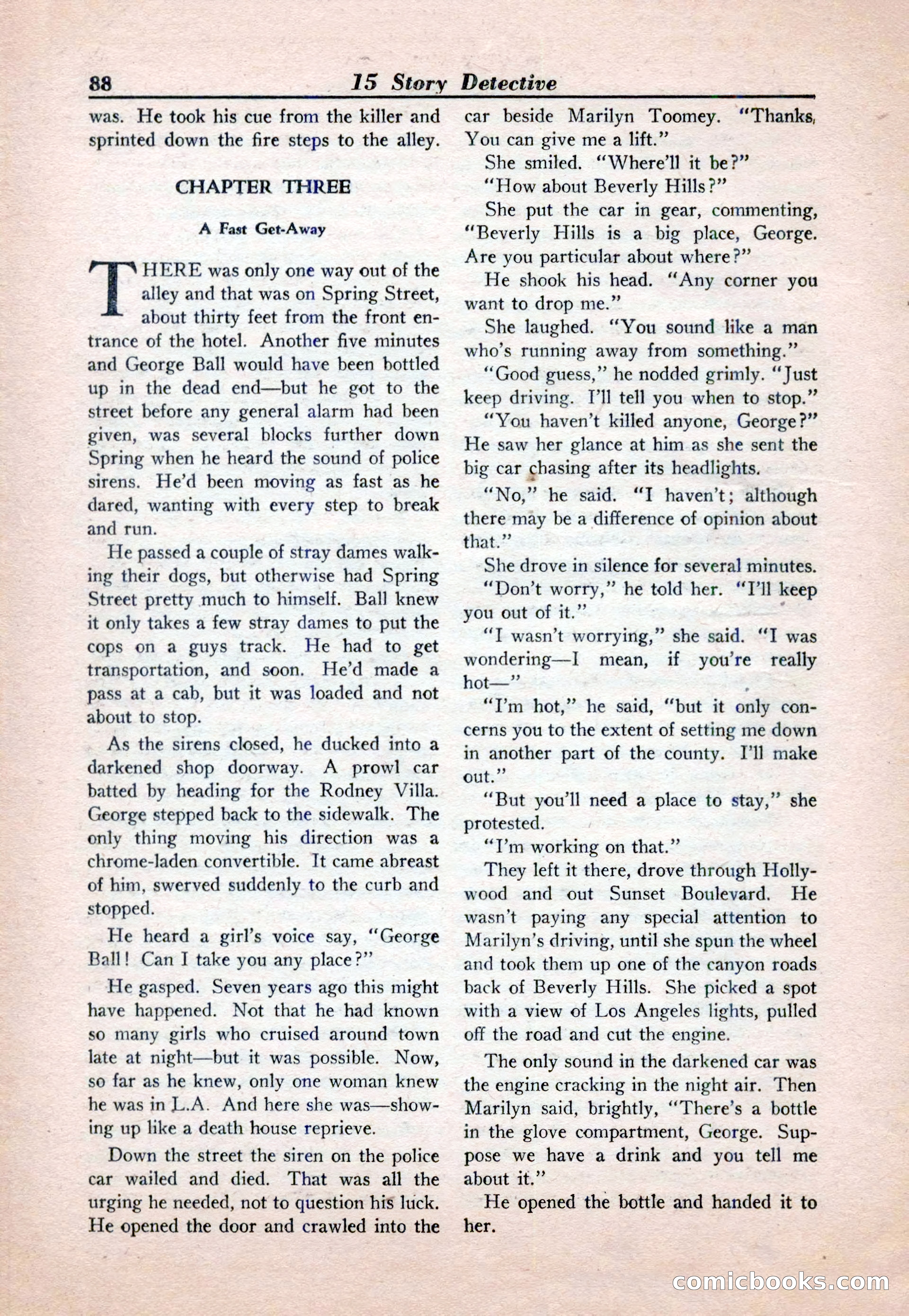 15 Story Detective, April 1950 — page 88: Pulp Fiction, 1950