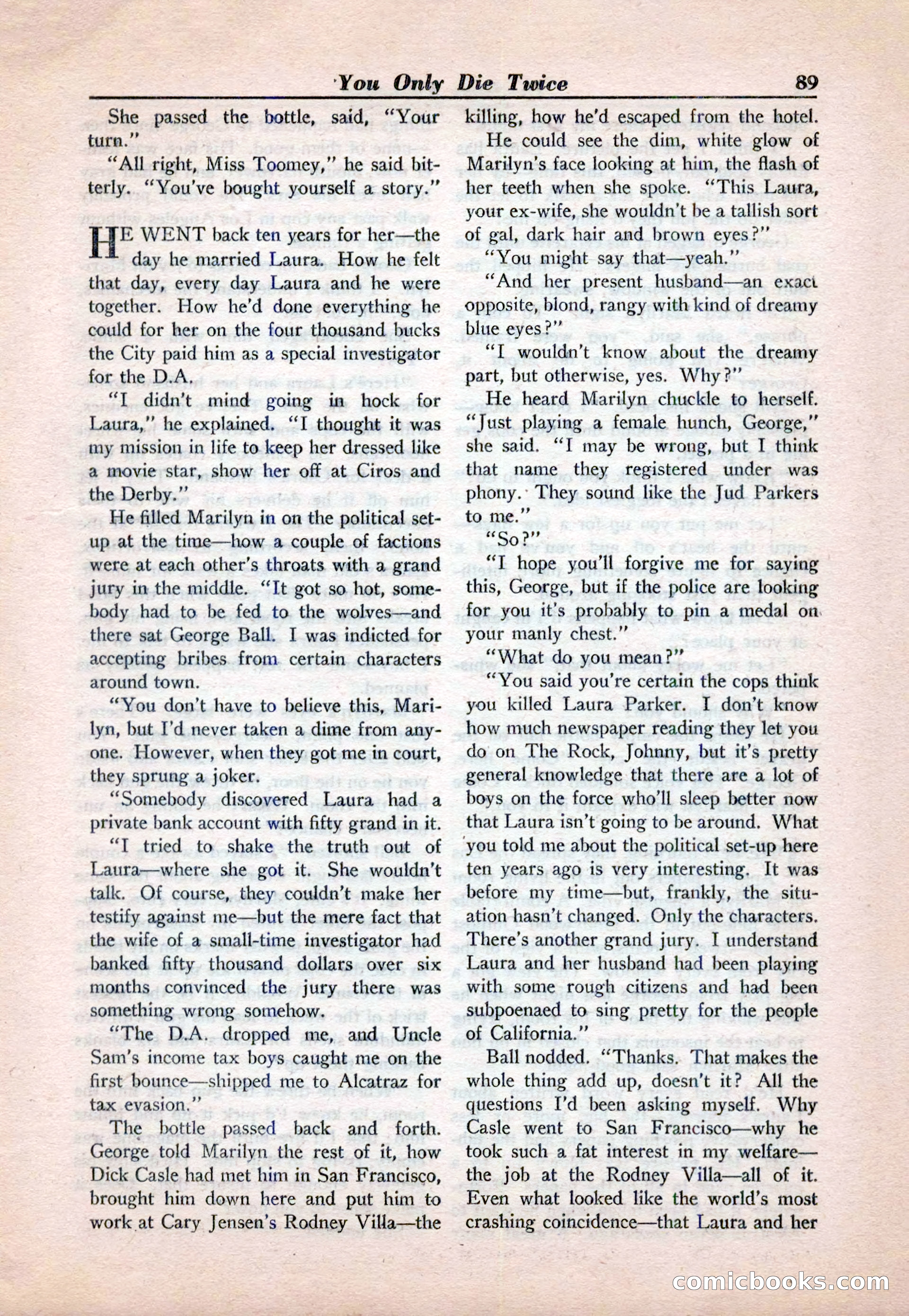 15 Story Detective, April 1950 — page 89: Pulp Fiction, 1950