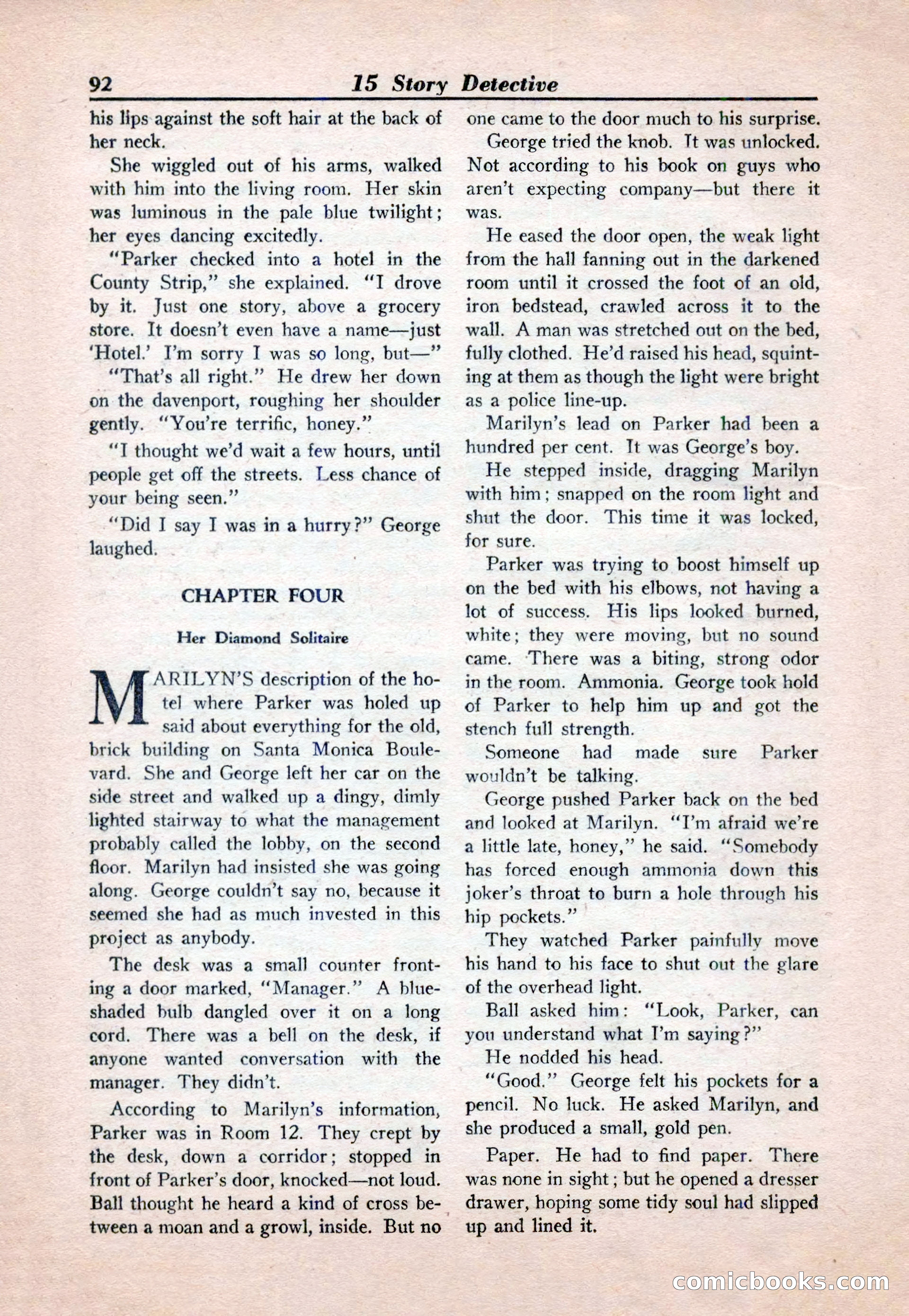 15 Story Detective, April 1950 — page 92: Pulp Fiction, 1950