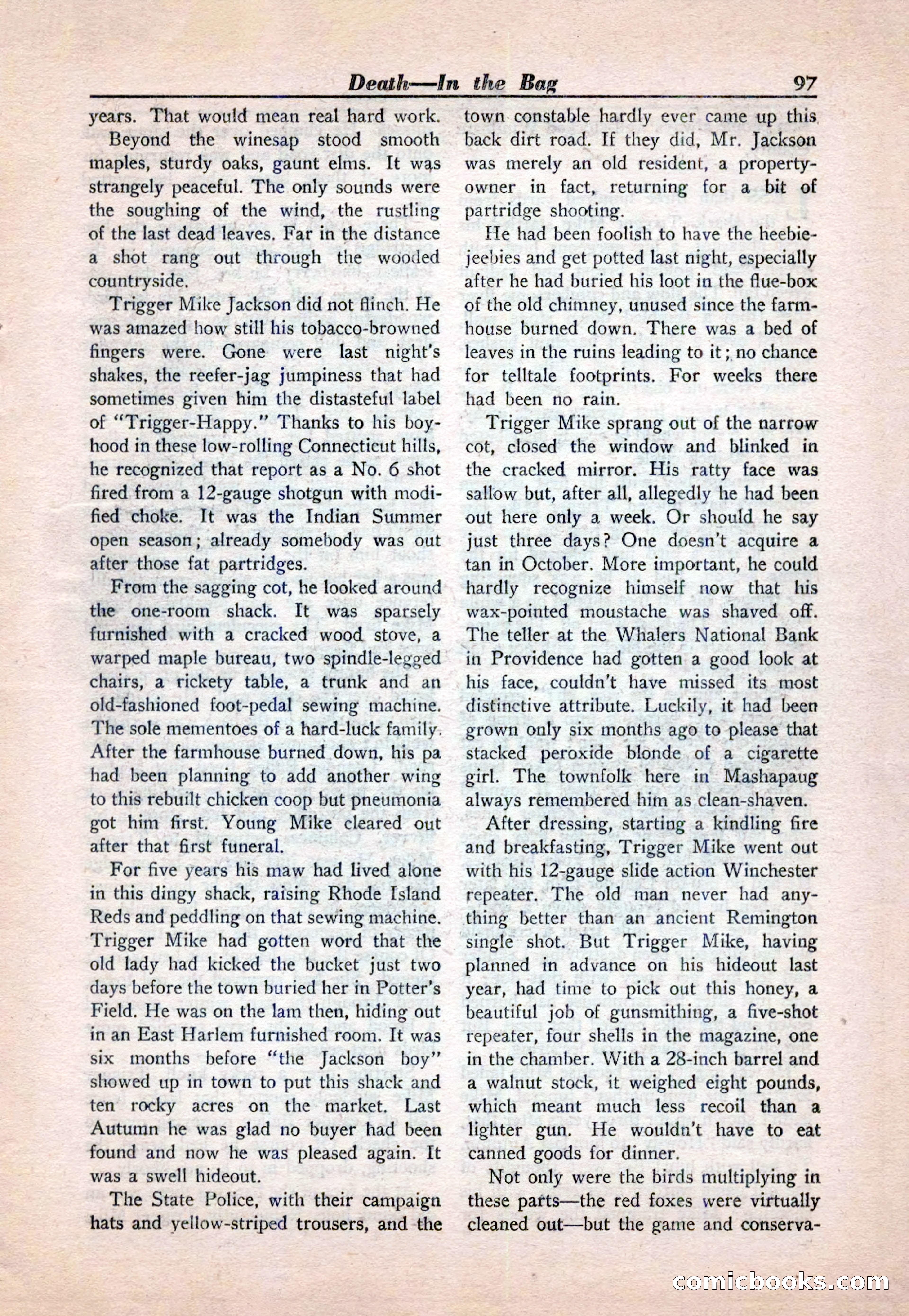 15 Story Detective, April 1950 — page 97: Pulp Fiction, 1950