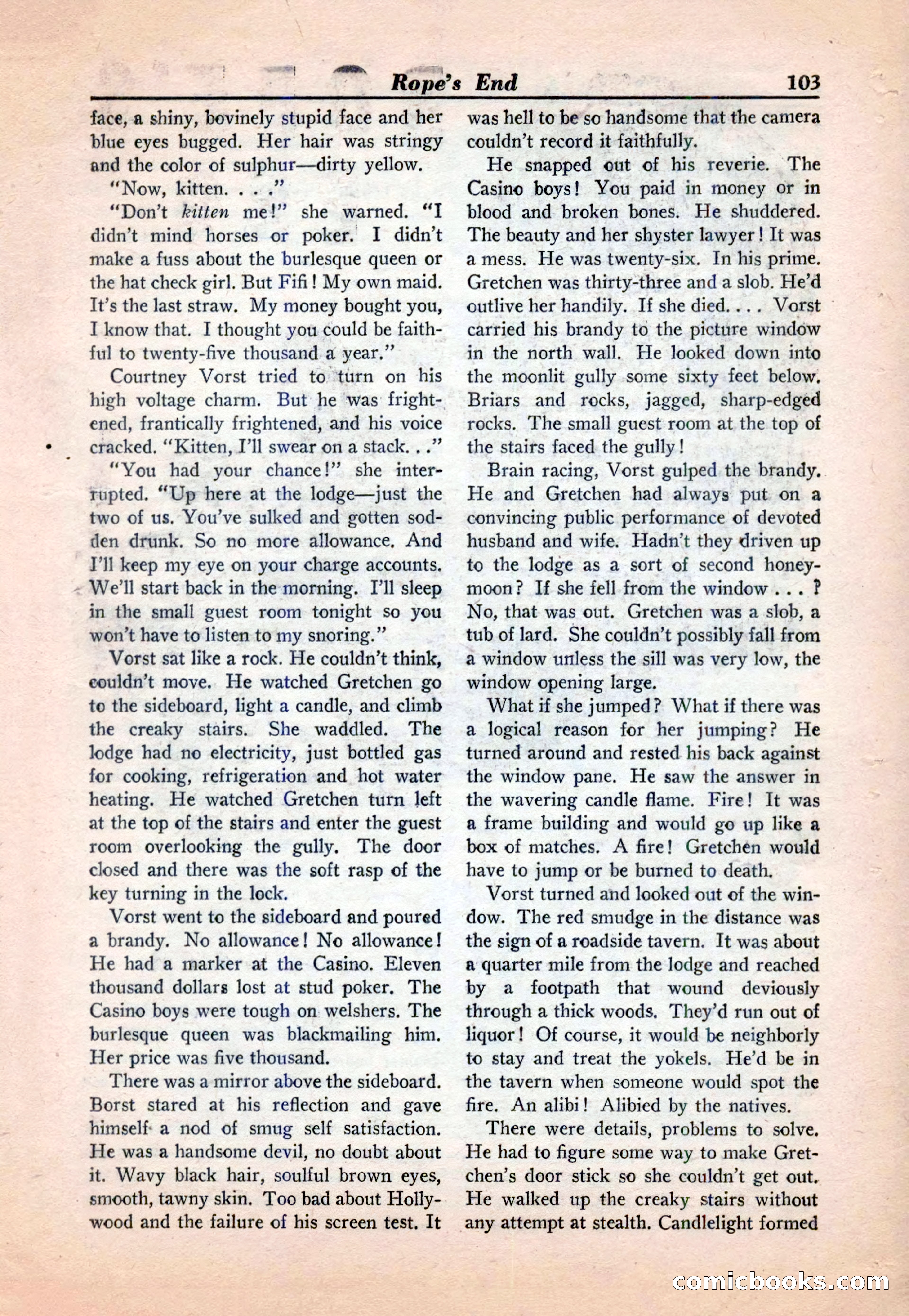 15 Story Detective, April 1950 — page 103: Pulp Fiction, 1950