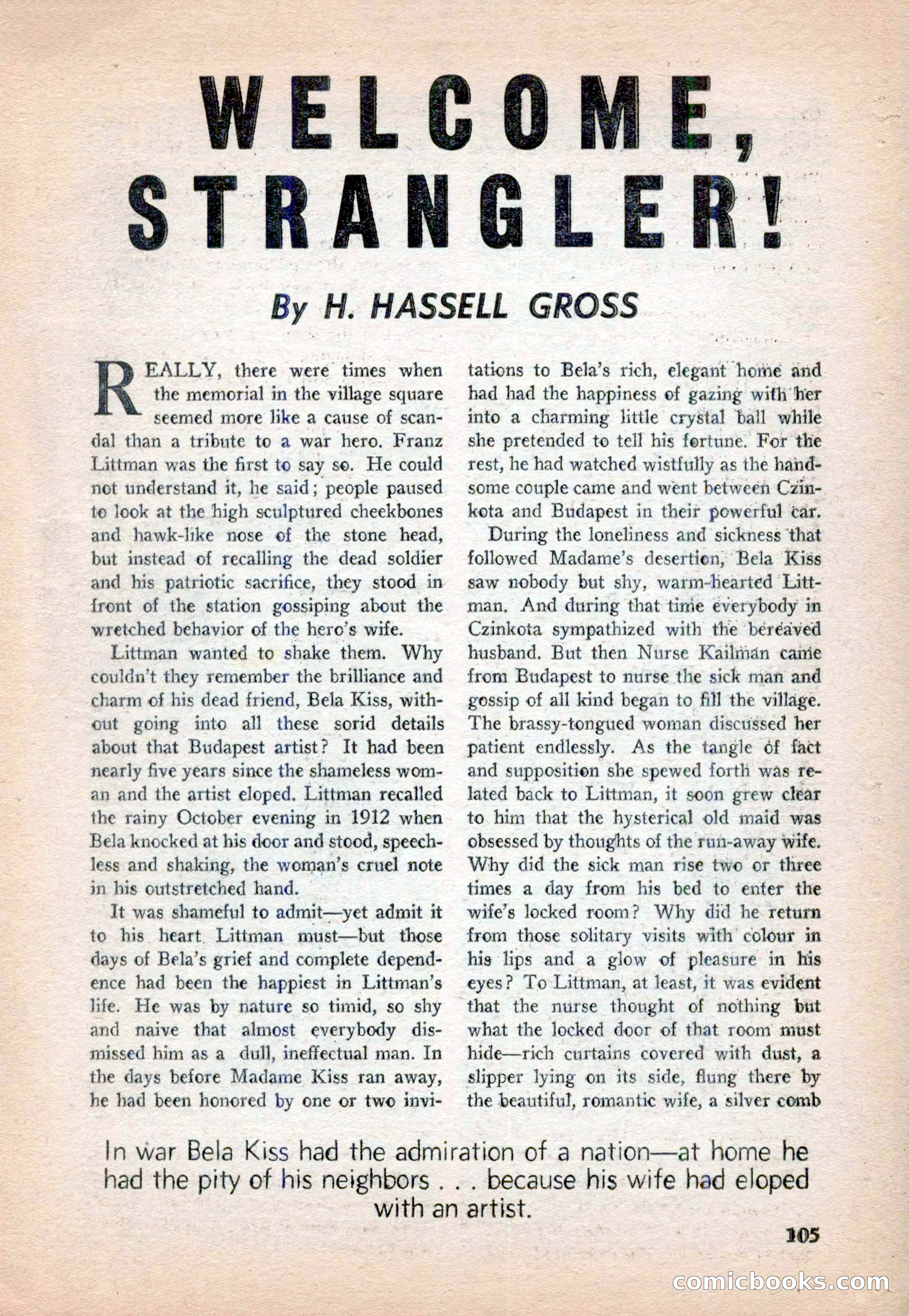 15 Story Detective, April 1950 — page 105: Pulp Fiction, 1950