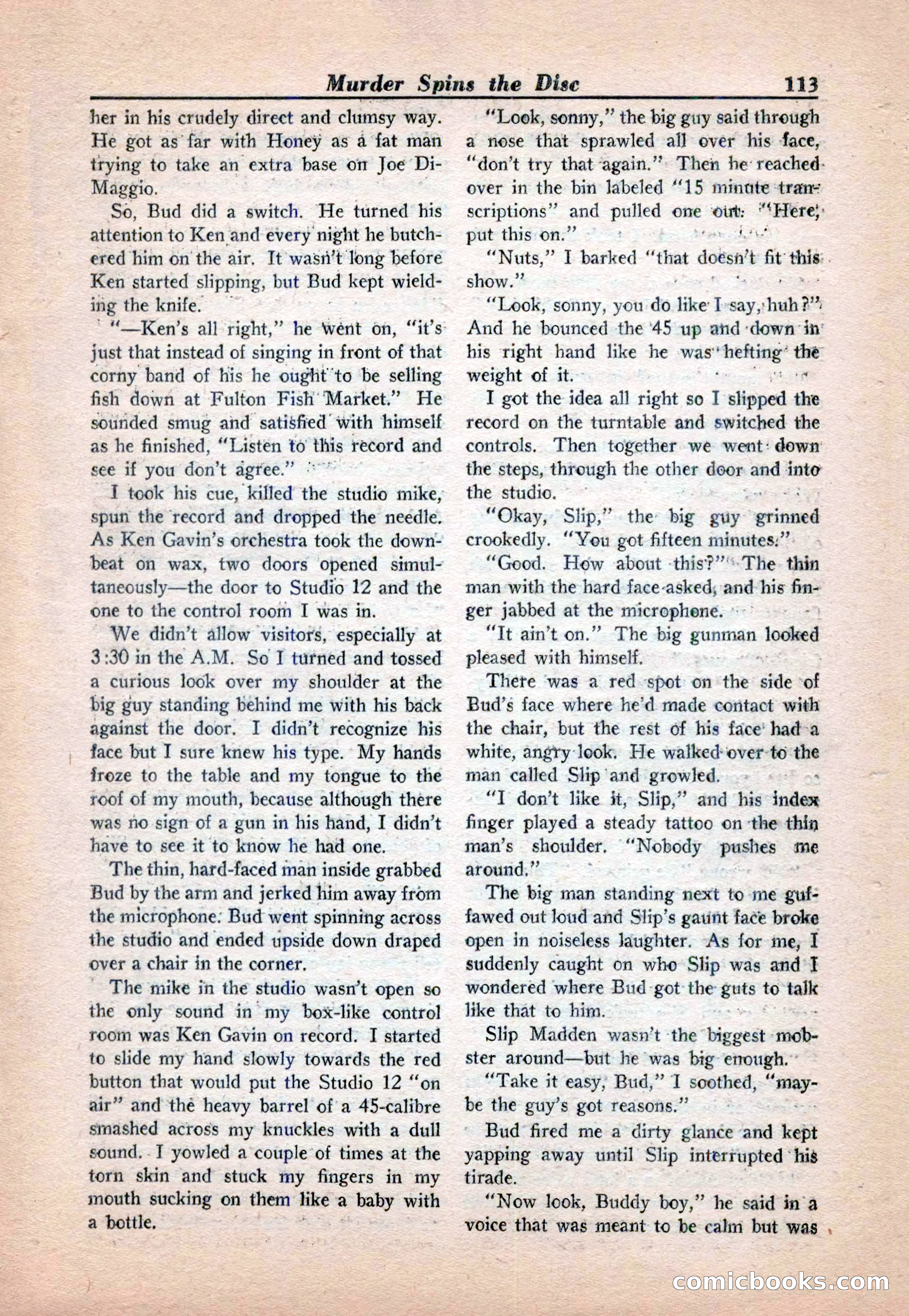 15 Story Detective, April 1950 — page 113: Pulp Fiction, 1950