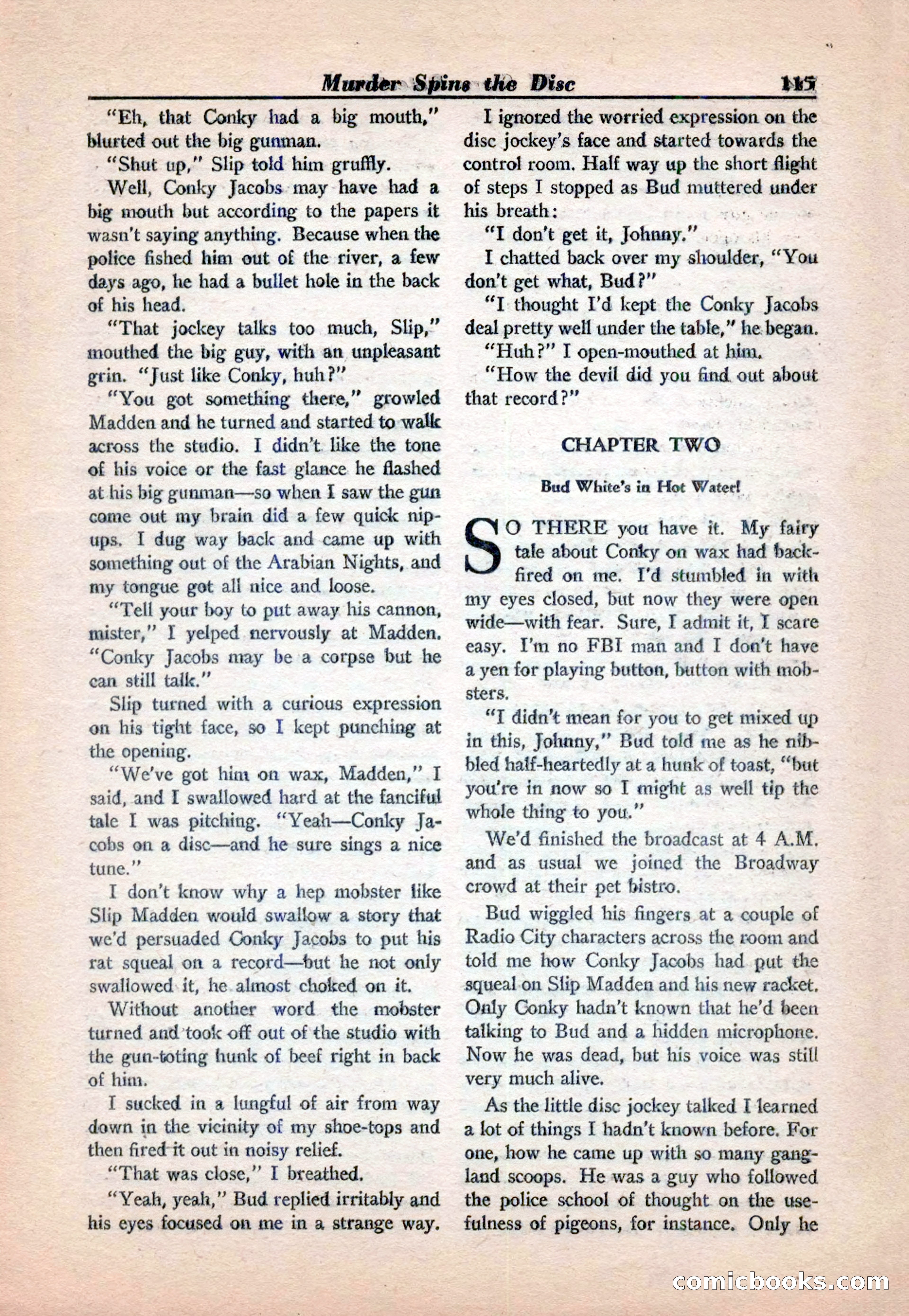 15 Story Detective, April 1950 — page 115: Pulp Fiction, 1950
