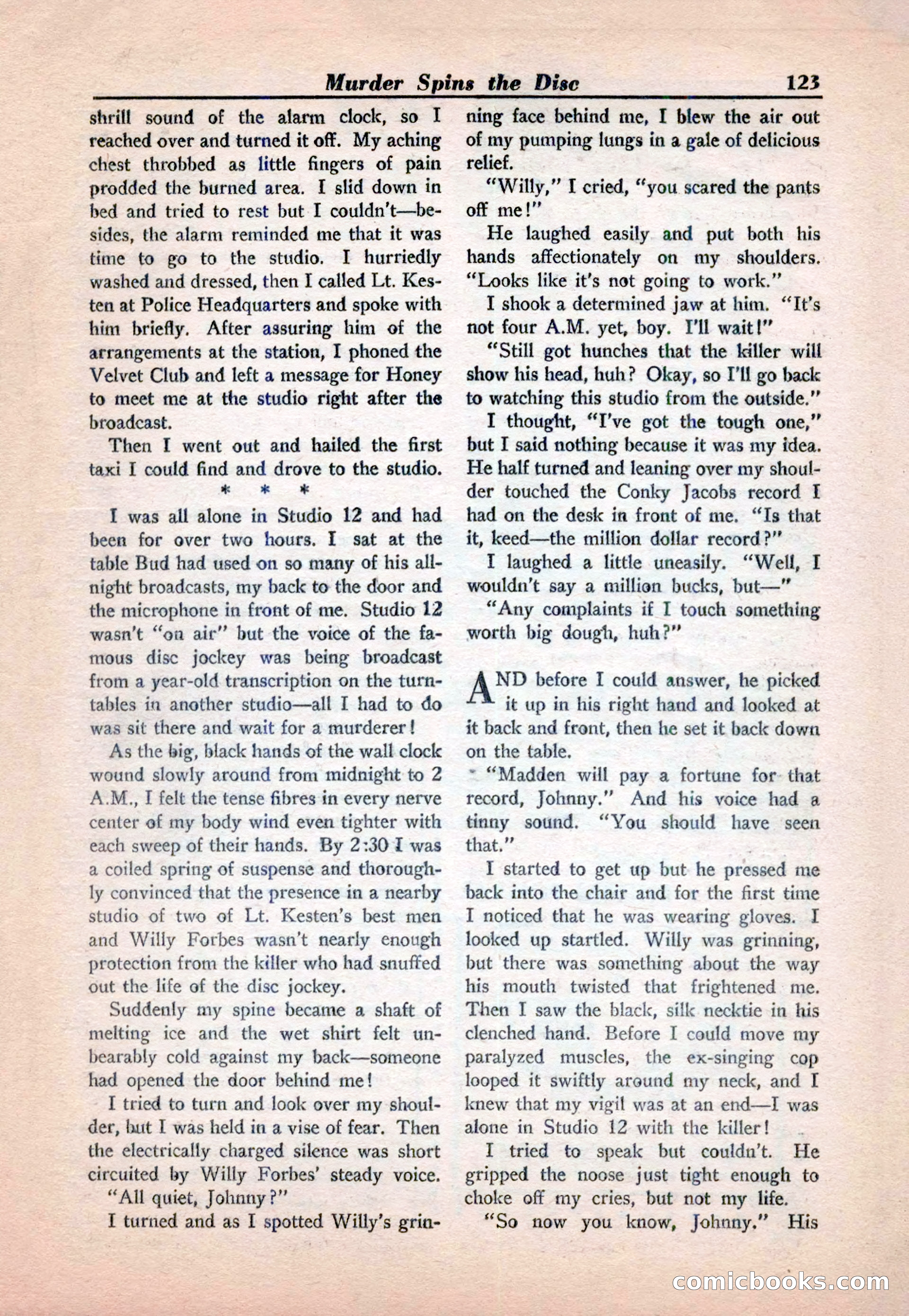 15 Story Detective, April 1950 — page 123: Pulp Fiction, 1950