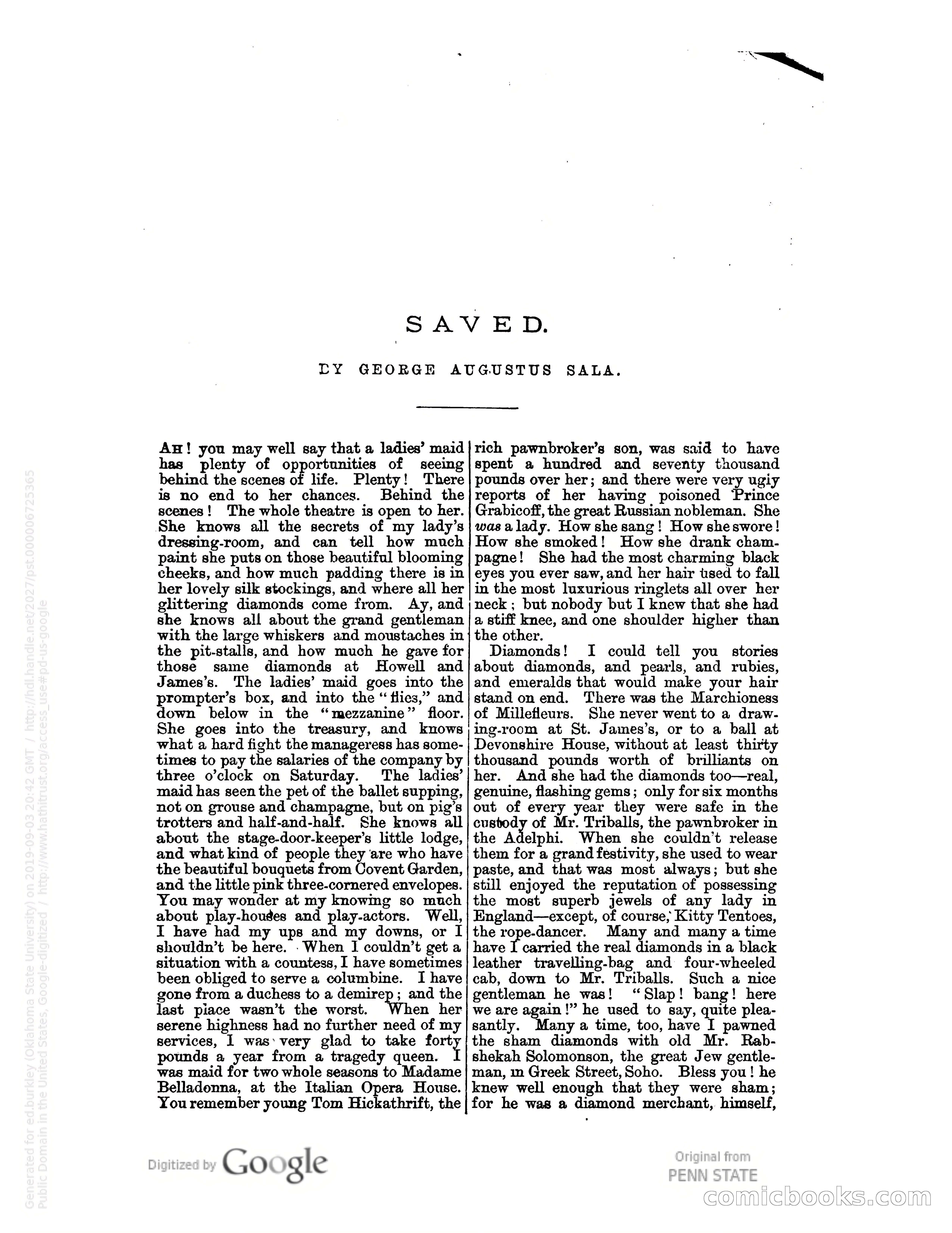 Stories with a Vengeance — page 129: Pulp Fiction, 1883