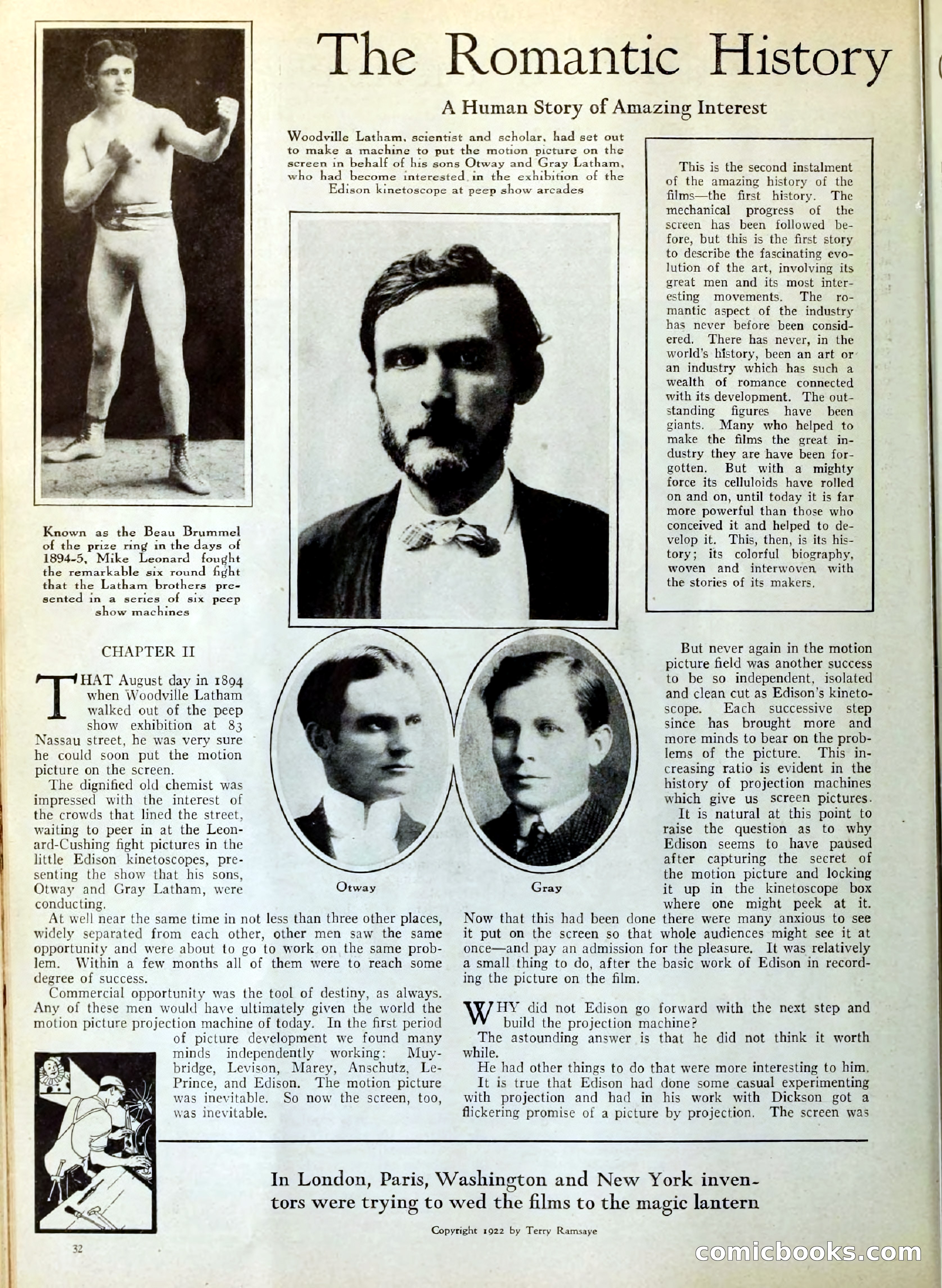 Photoplay Magazine Cover — page 32: Pulp Fiction, 1922