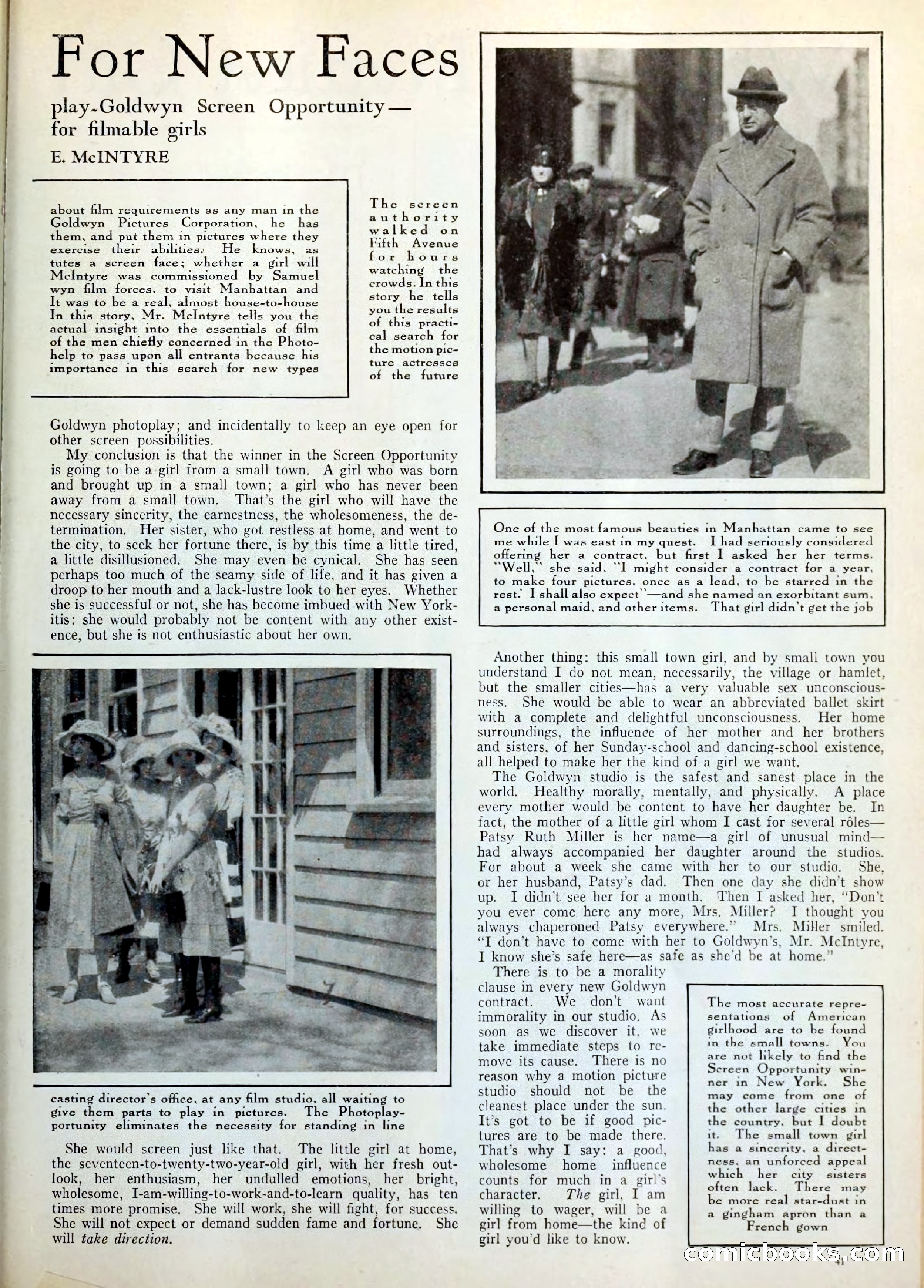 Photoplay Magazine Cover — page 41: Pulp Fiction, 1922