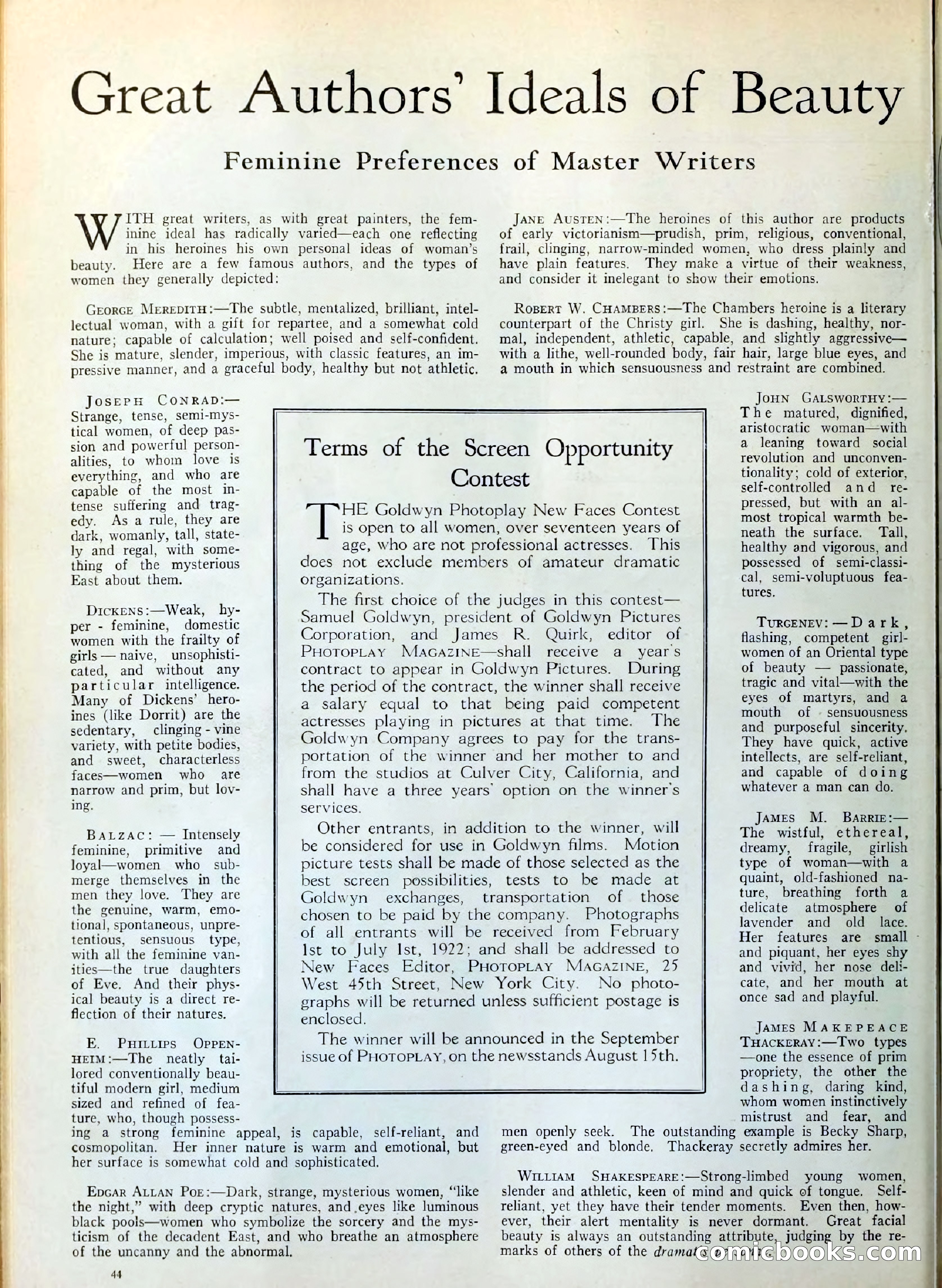 Photoplay Magazine Cover — page 44 of 126