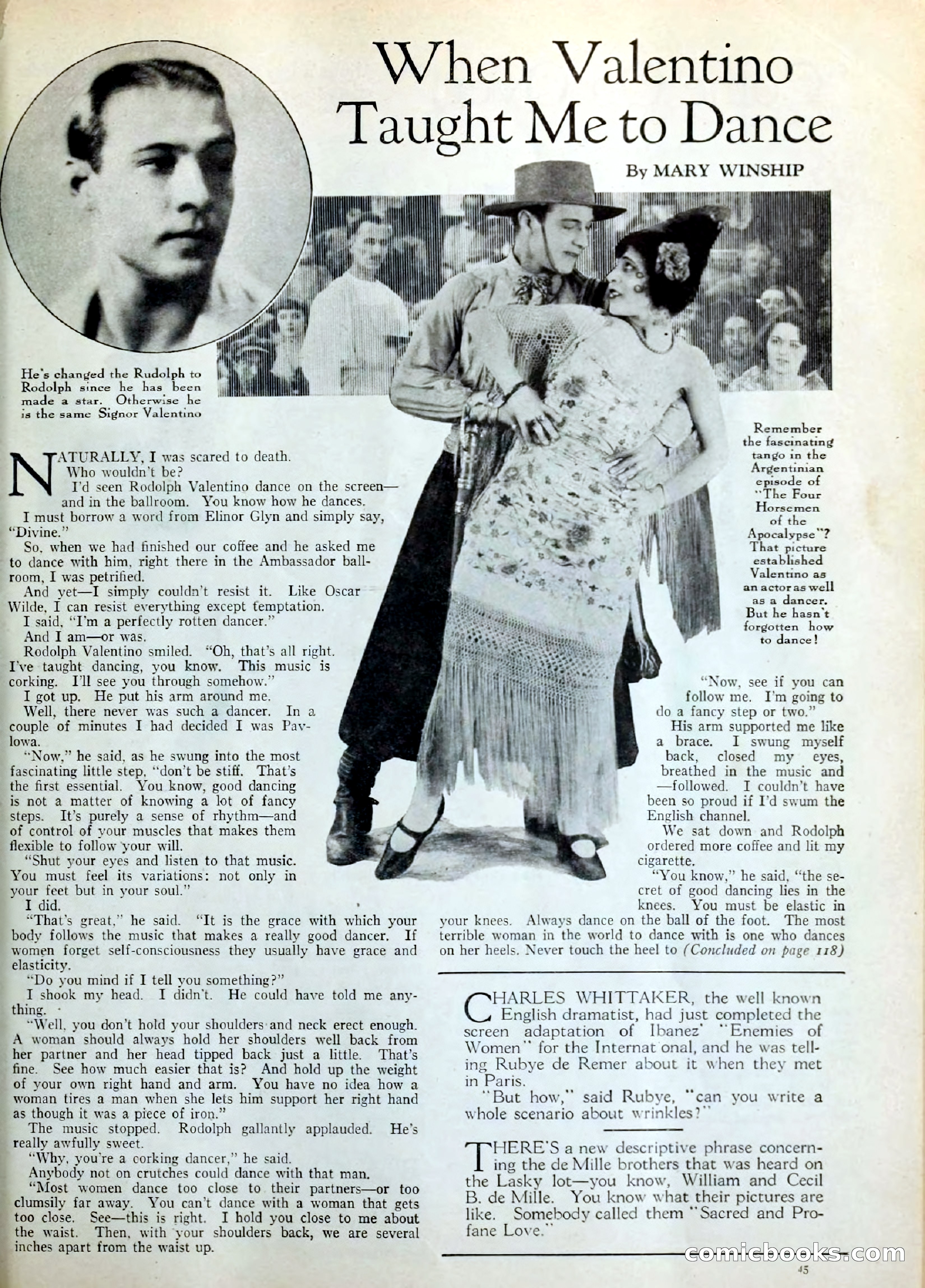 Photoplay Magazine Cover — page 45: Pulp Fiction, 1922
