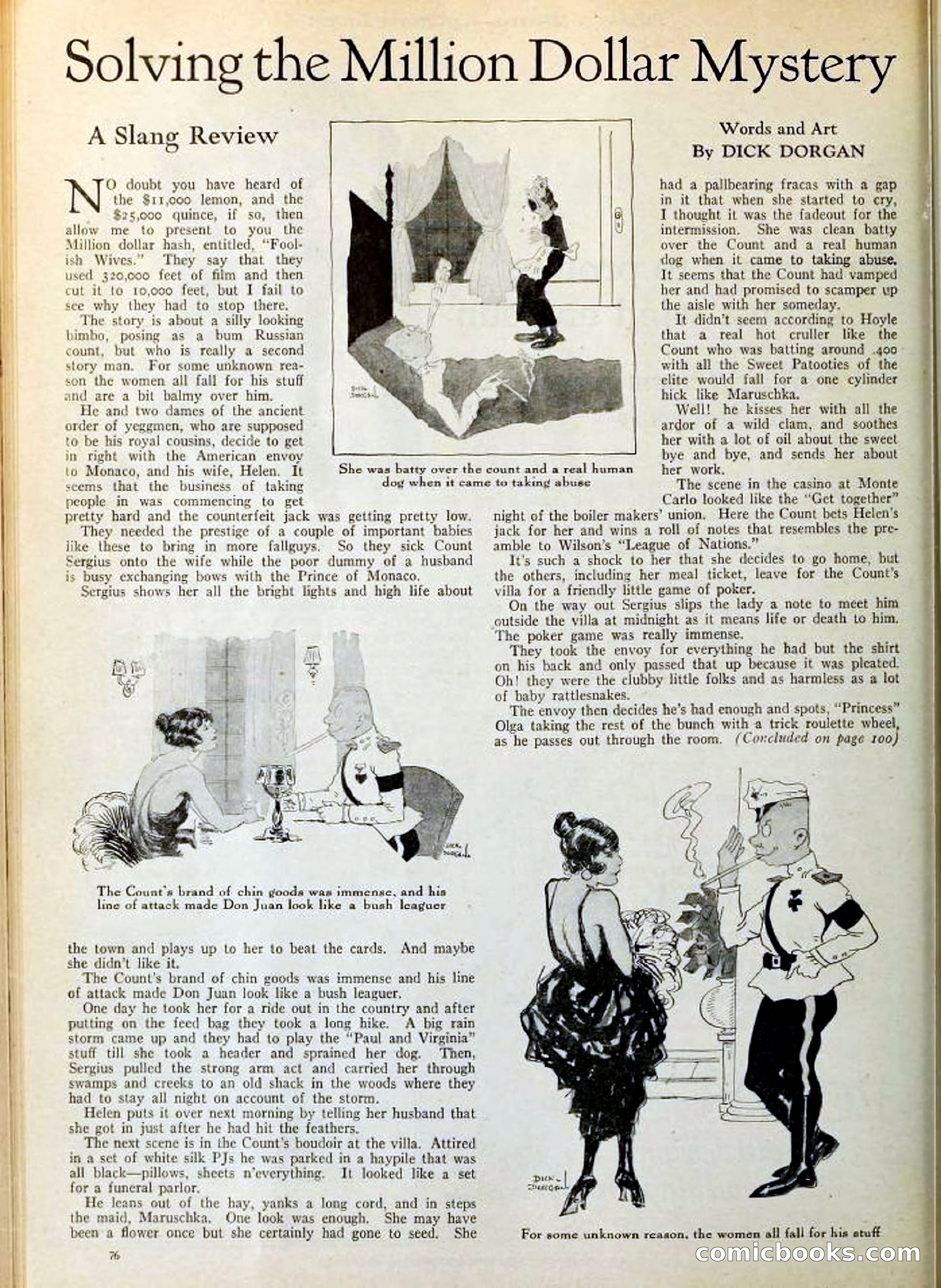 Photoplay Magazine Cover — page 76: Pulp Fiction, 1922