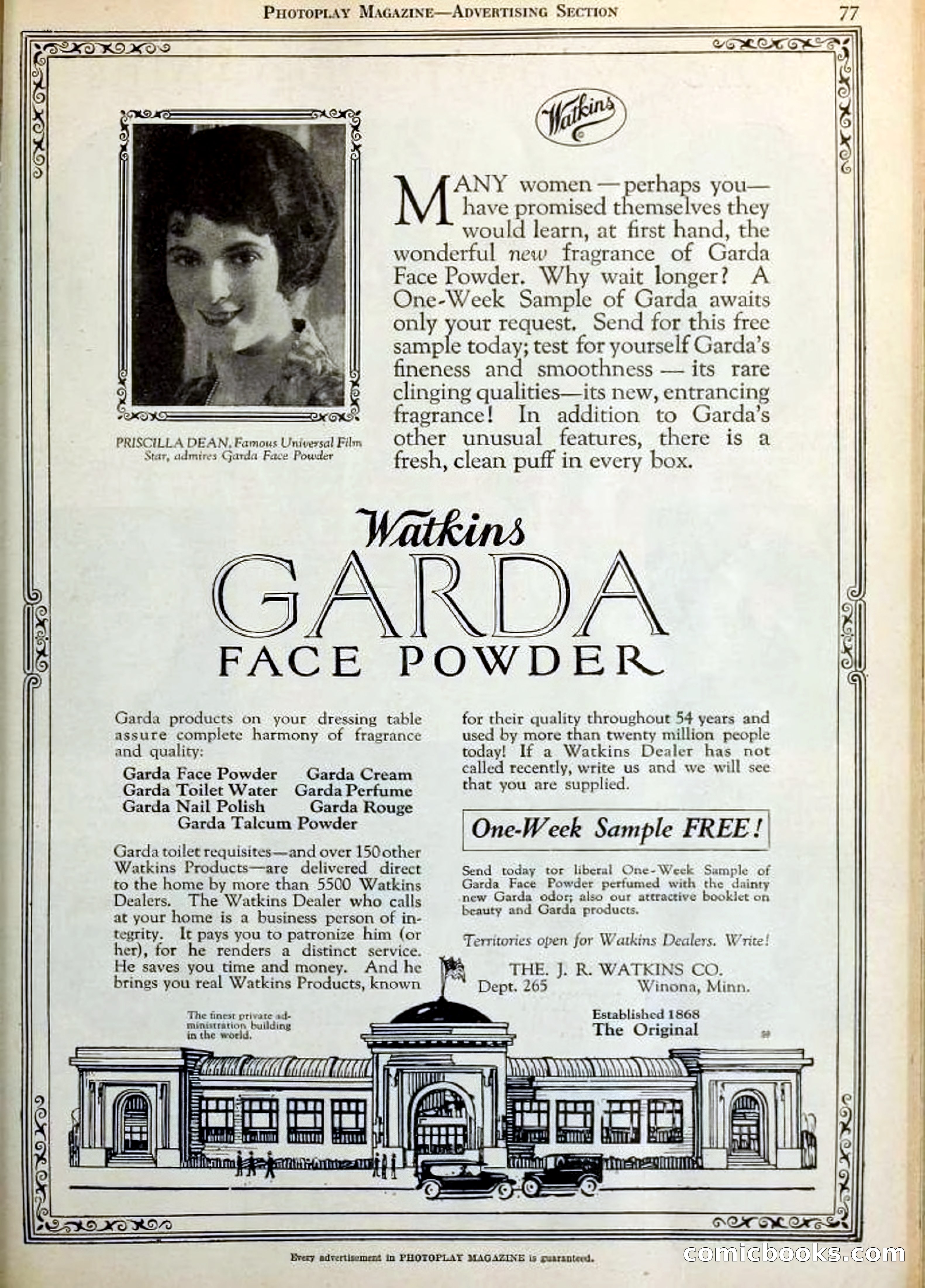 Photoplay Magazine Cover — page 77: Pulp Fiction, 1922