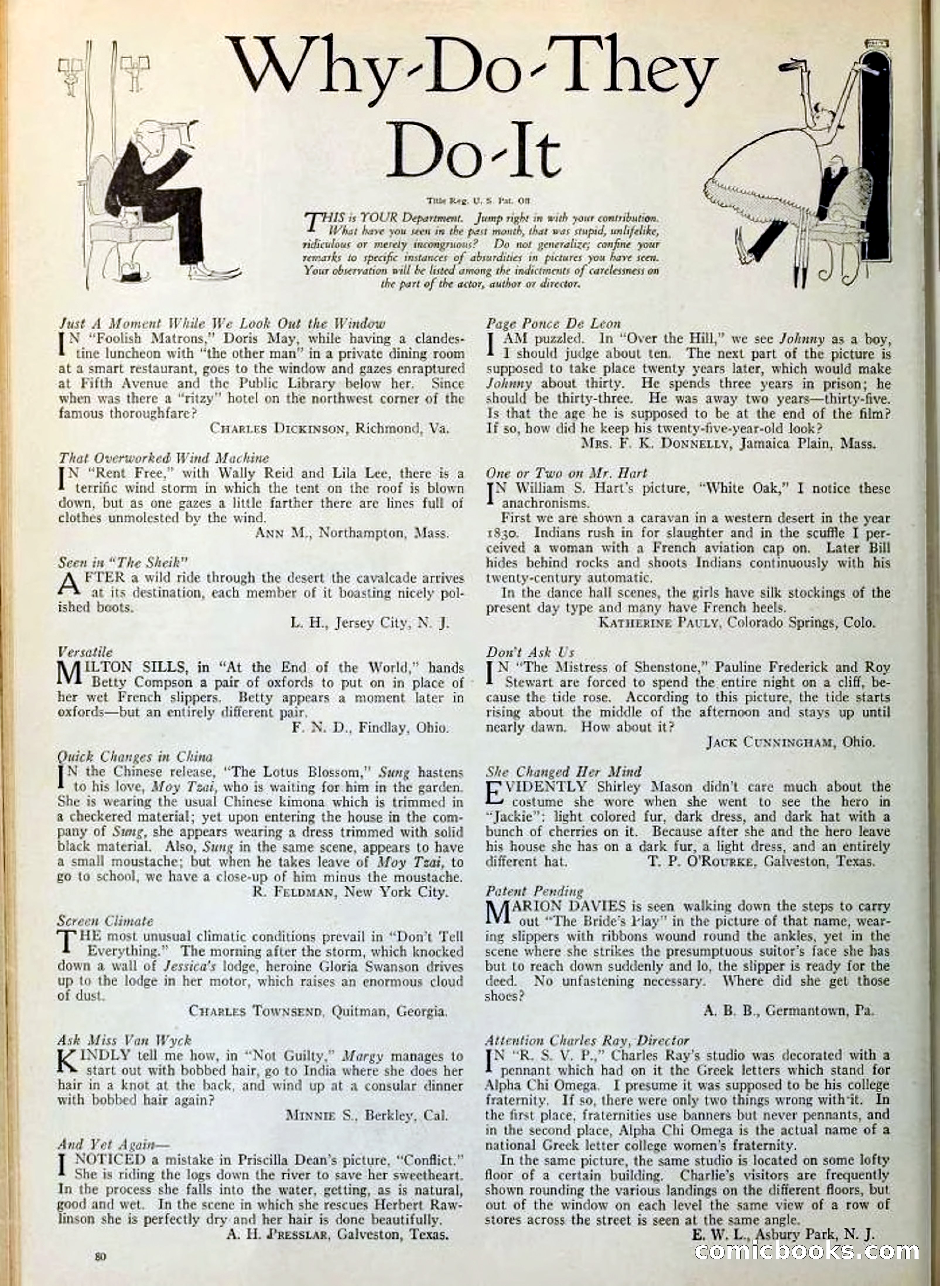 Photoplay Magazine Cover — page 80: Pulp Fiction, 1922