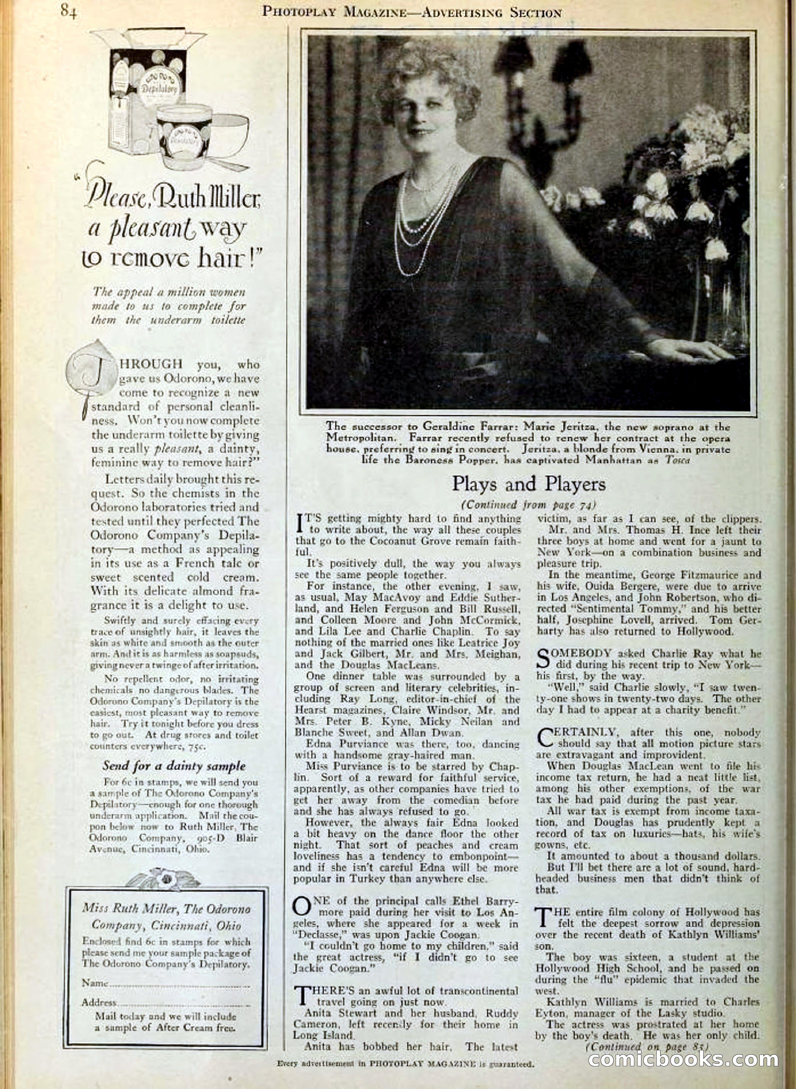 Photoplay Magazine Cover — page 84: Pulp Fiction, 1922