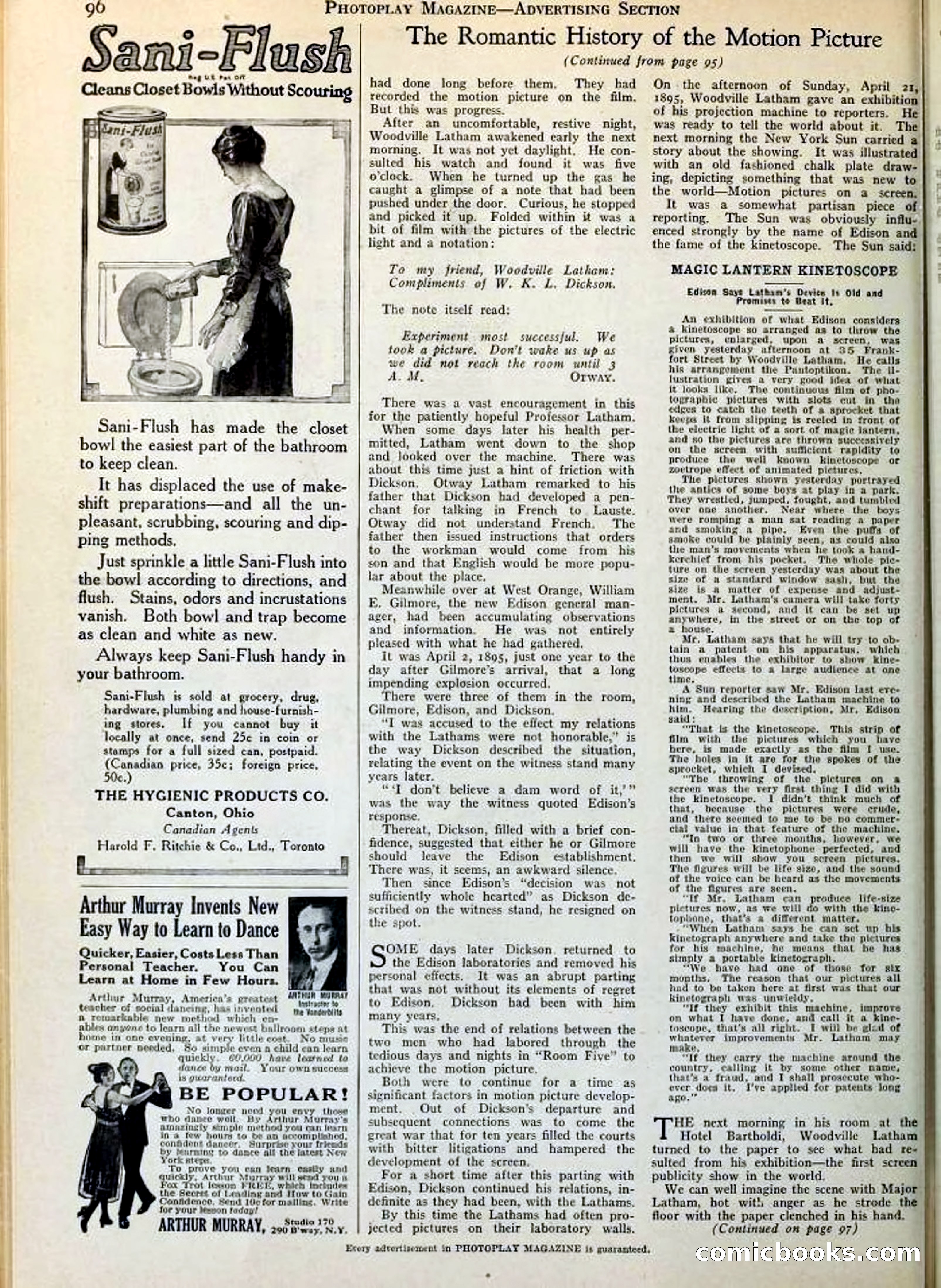 Photoplay Magazine Cover — page 96: Pulp Fiction, 1922