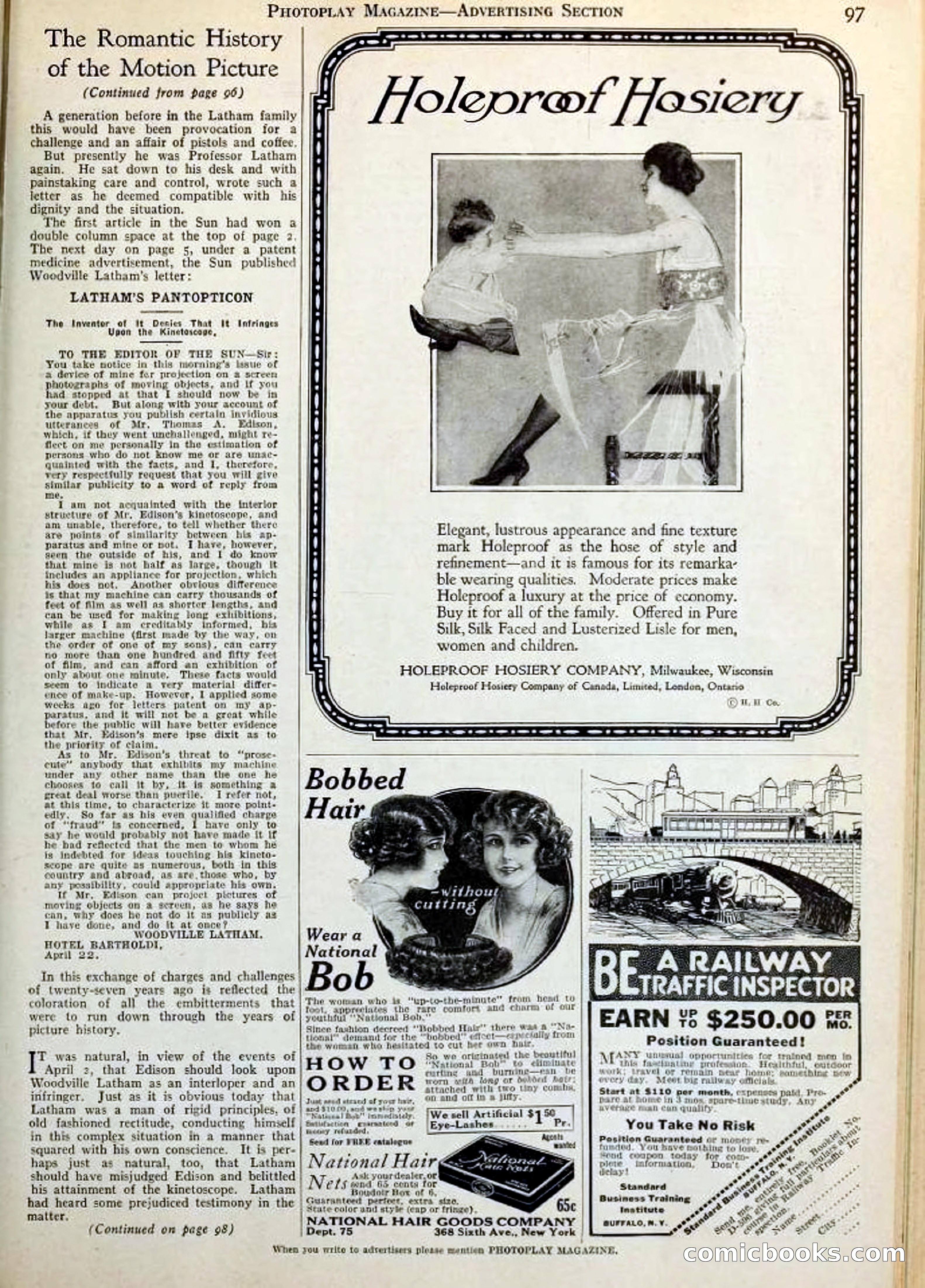 Photoplay Magazine Cover — page 97: Pulp Fiction, 1922