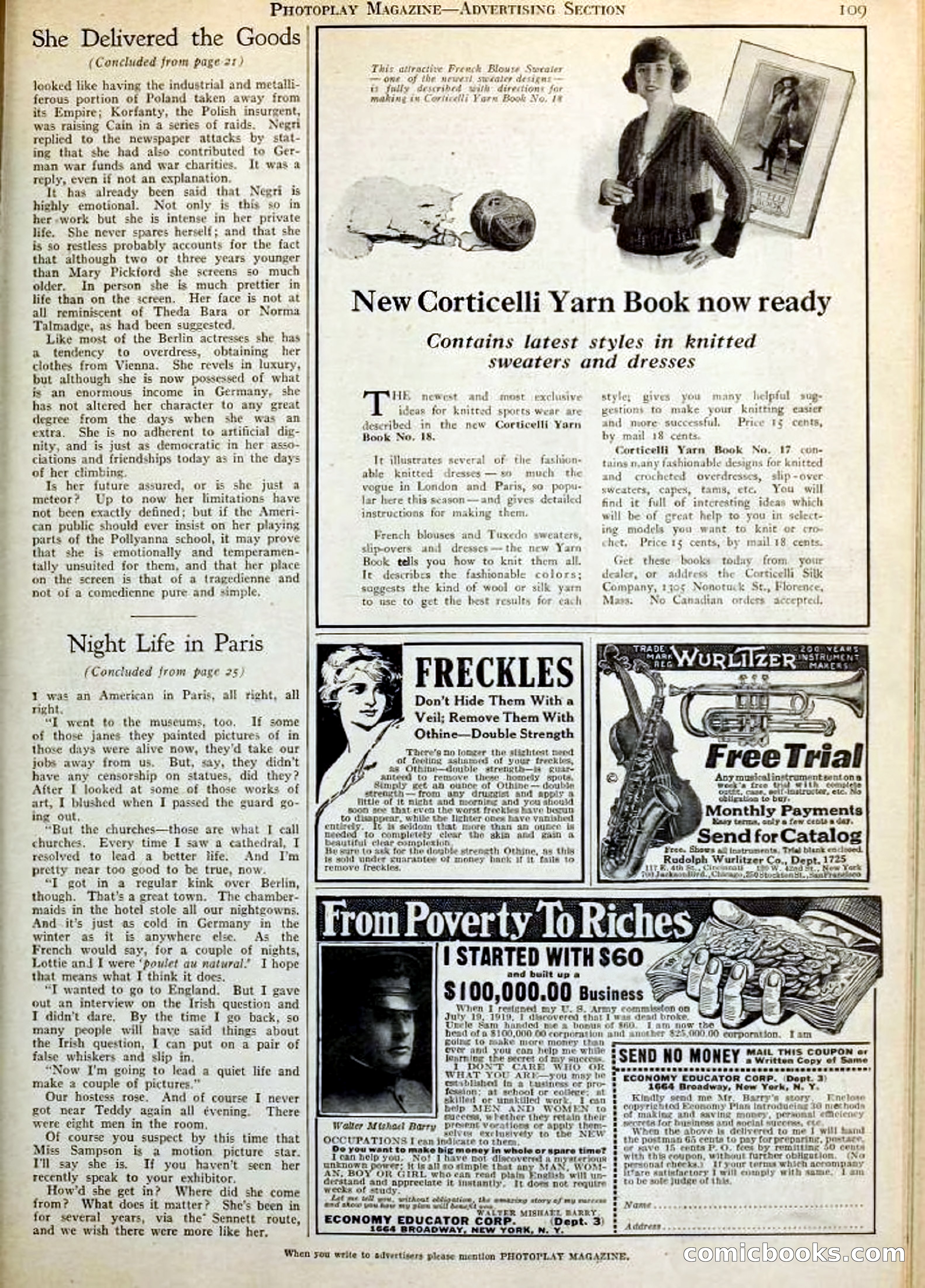 Photoplay Magazine Cover — page 109 of 126