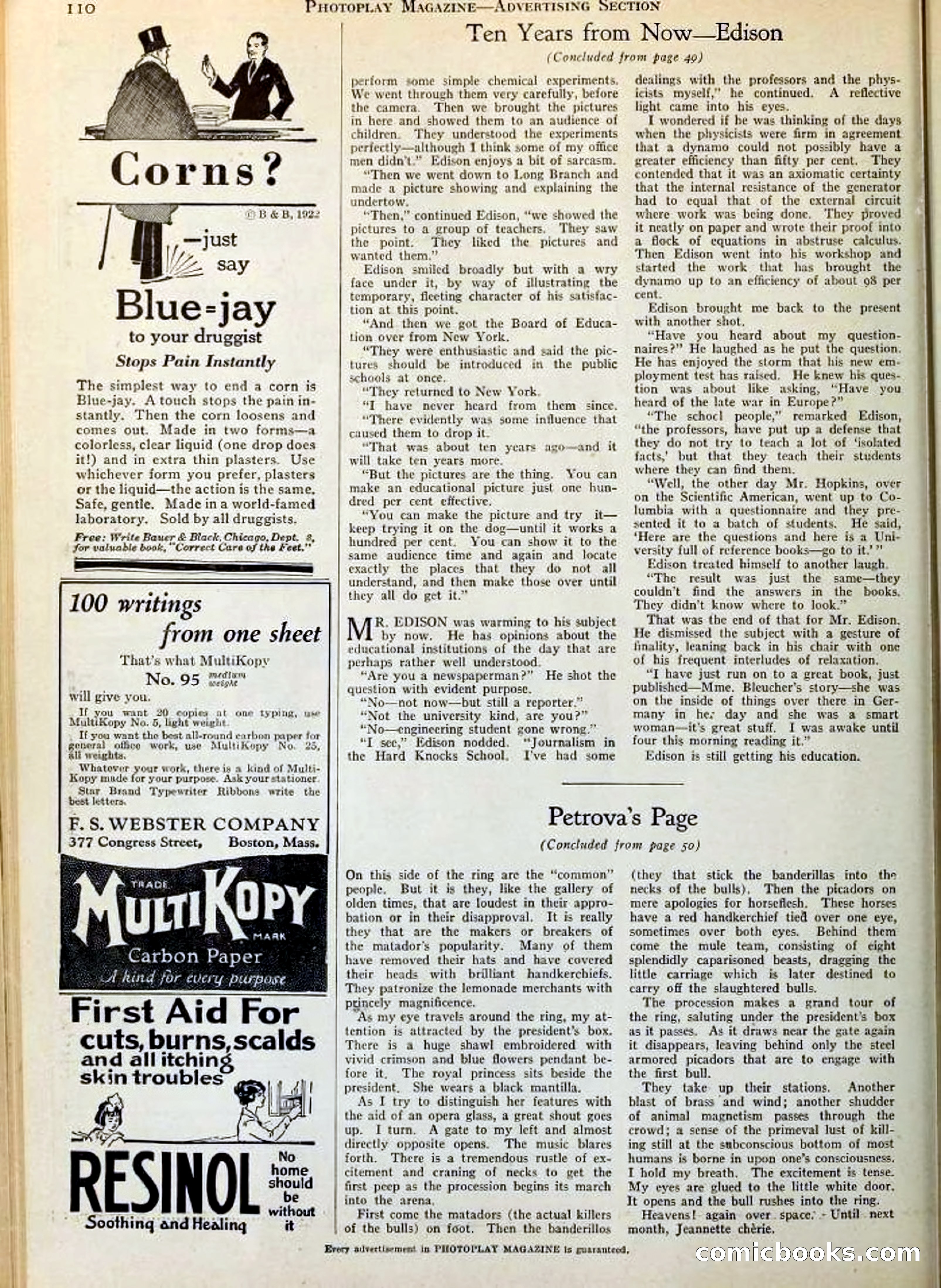 Photoplay Magazine Cover — page 110 of 126