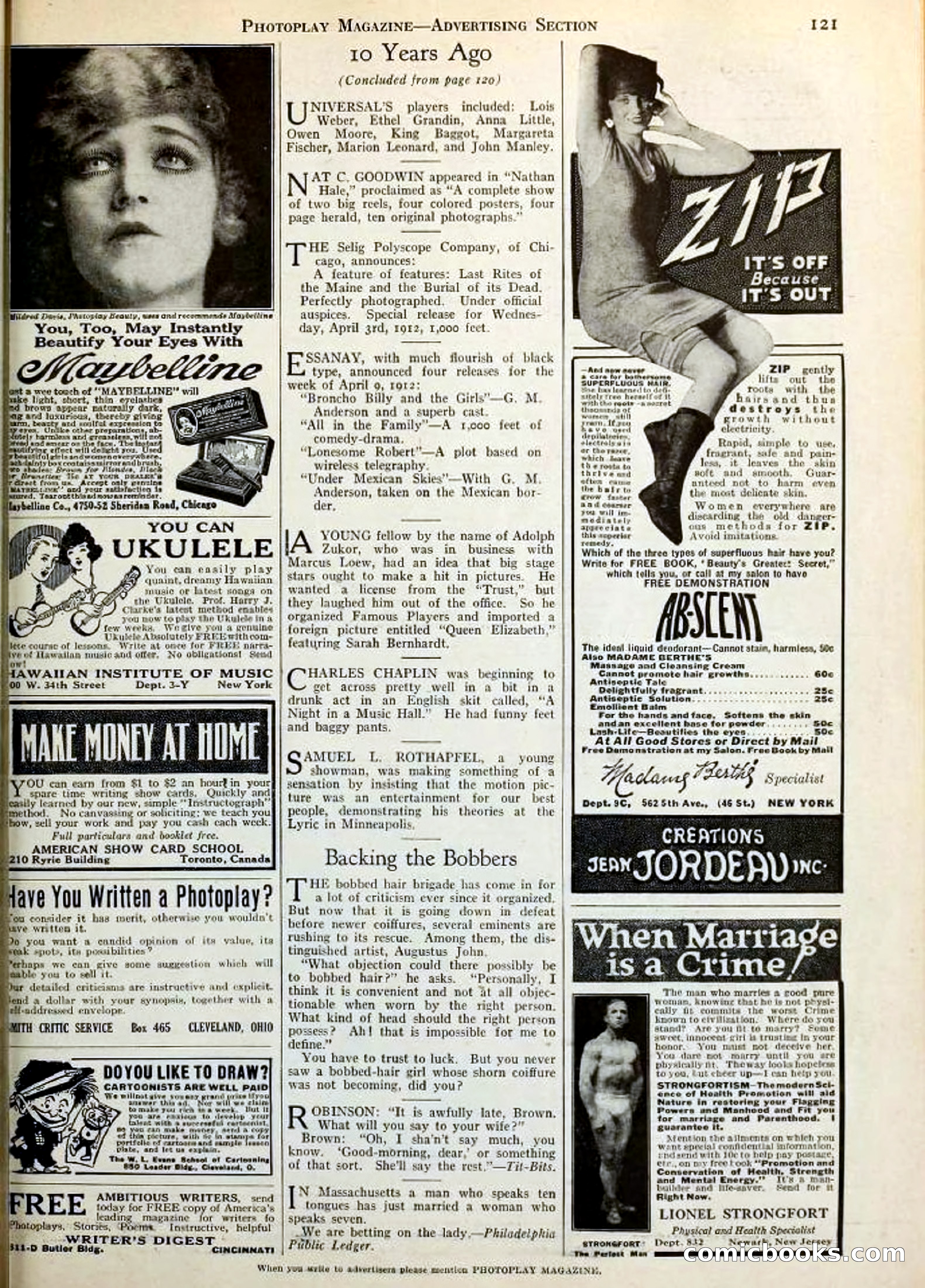 Photoplay Magazine Cover — page 121 of 126
