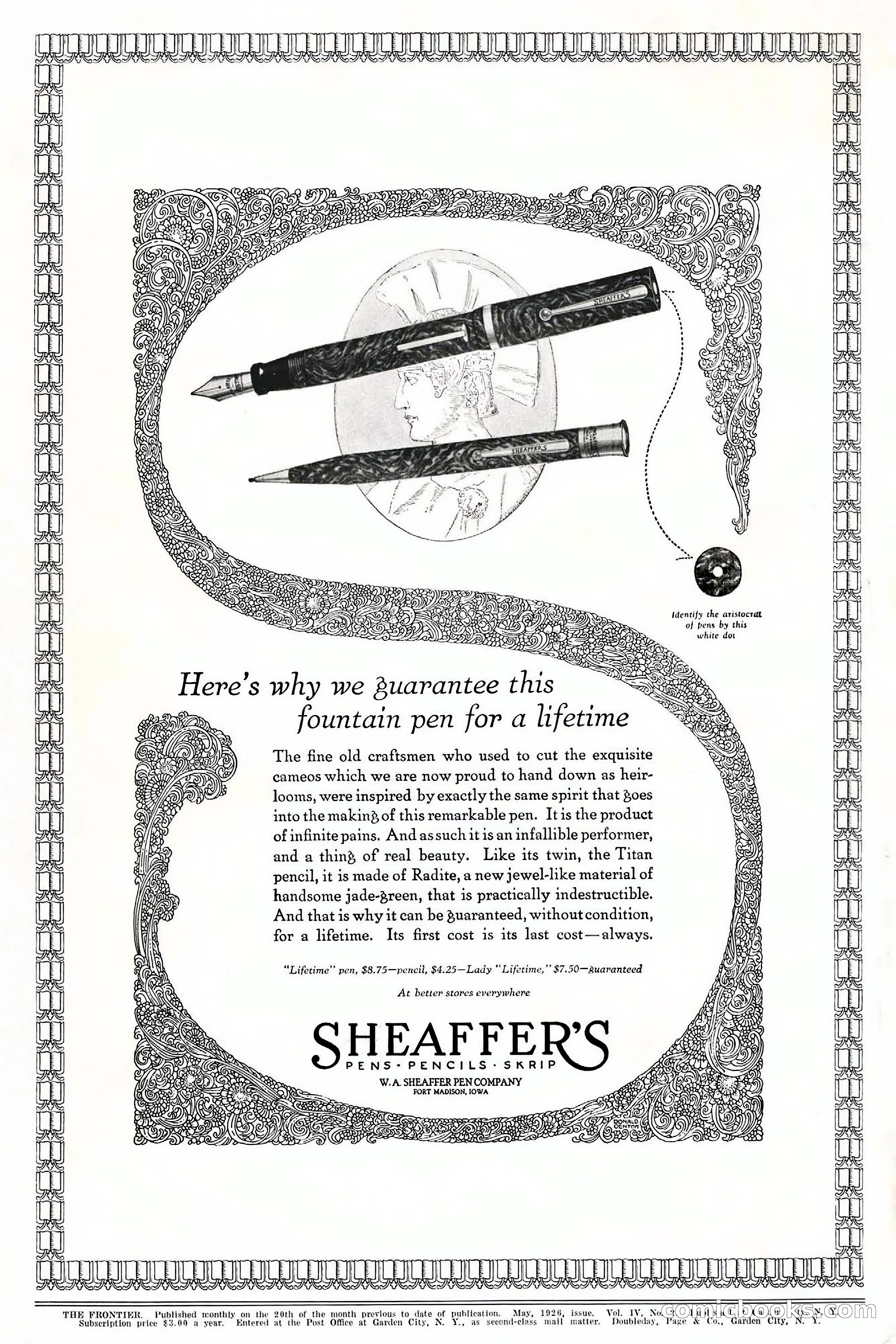The Frontier, May 1926 — page 2: Pulp Fiction, 1926