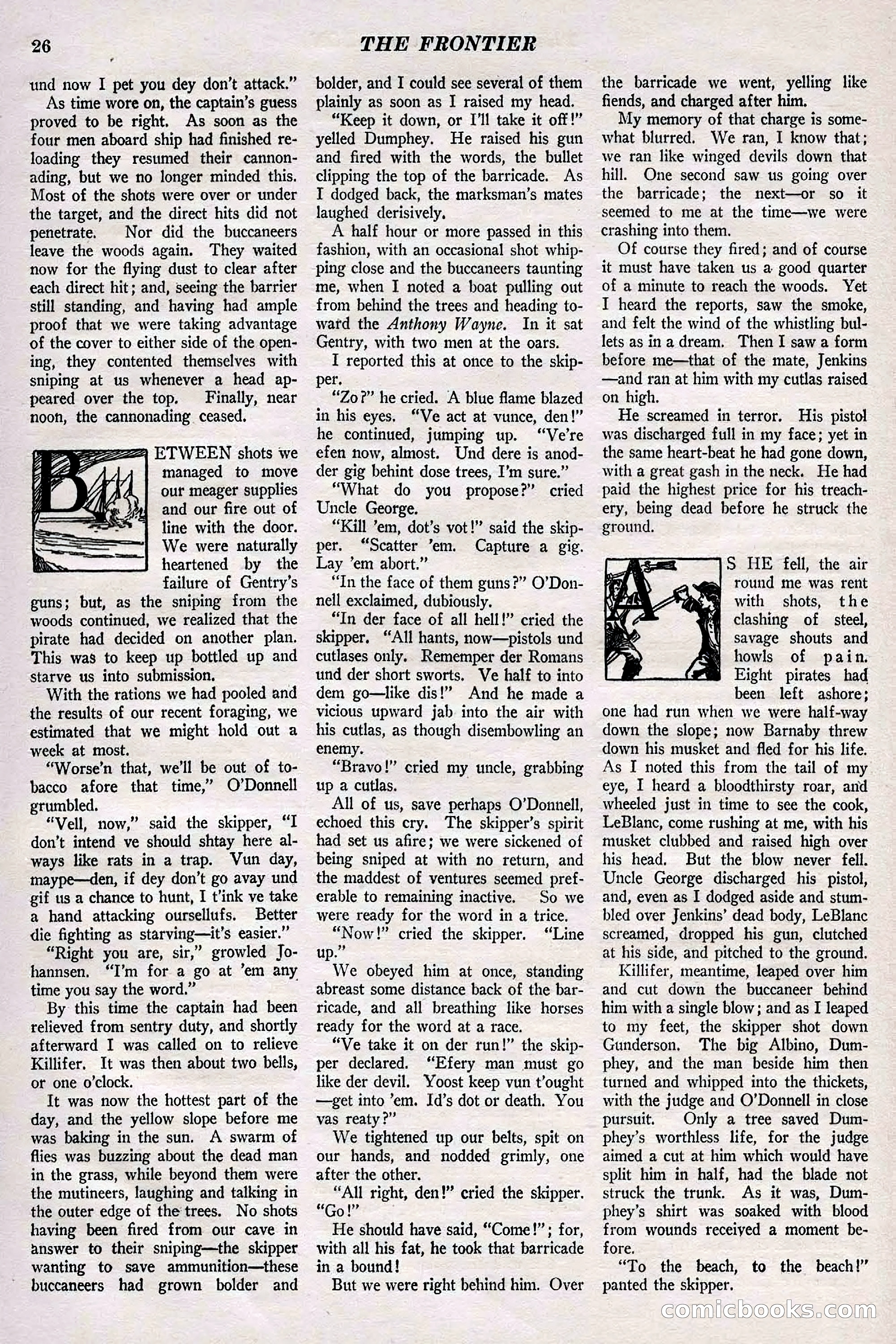 The Frontier, May 1926 — page 36: Pulp Fiction, 1926