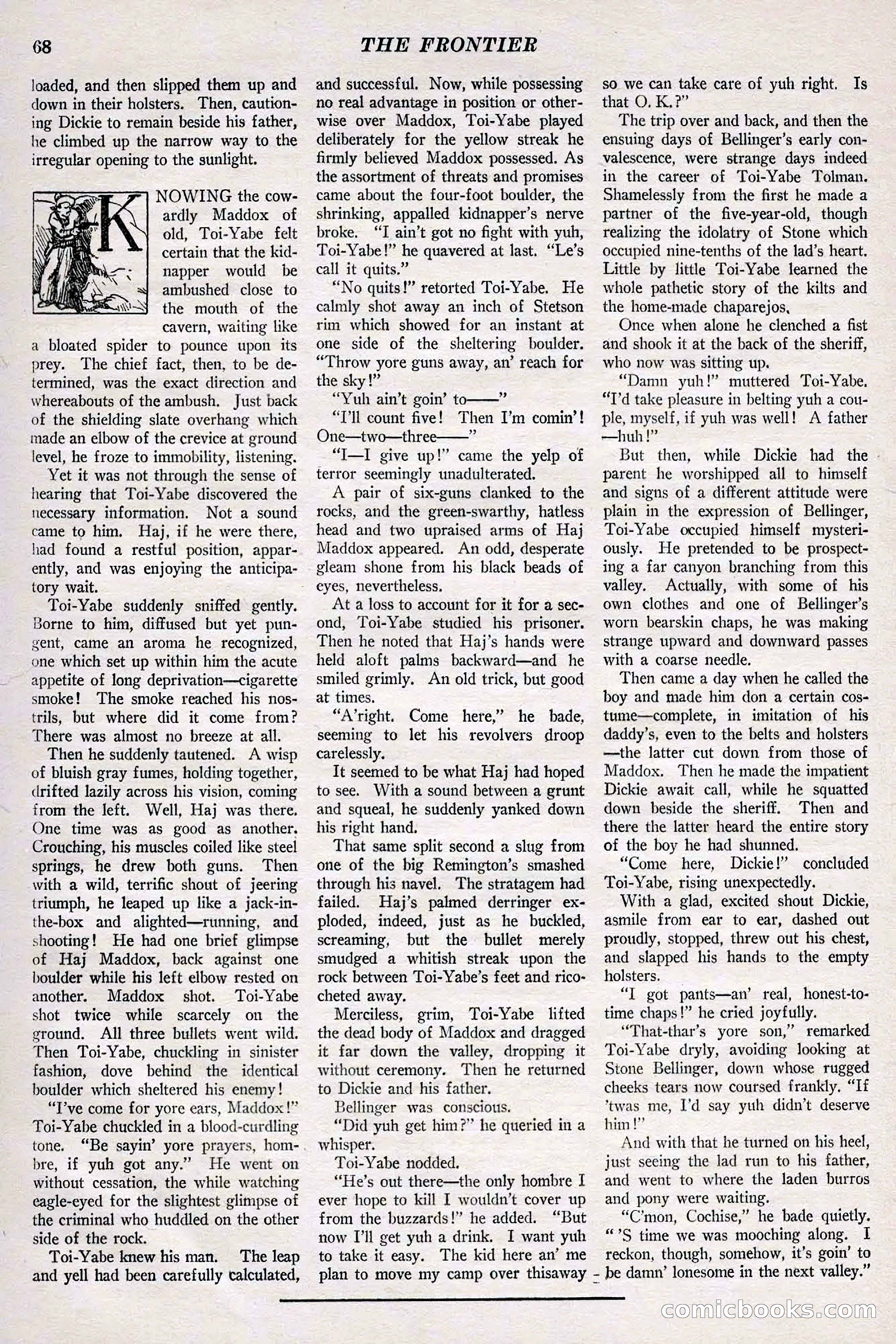 The Frontier, May 1926 — page 78: Pulp Fiction, 1926