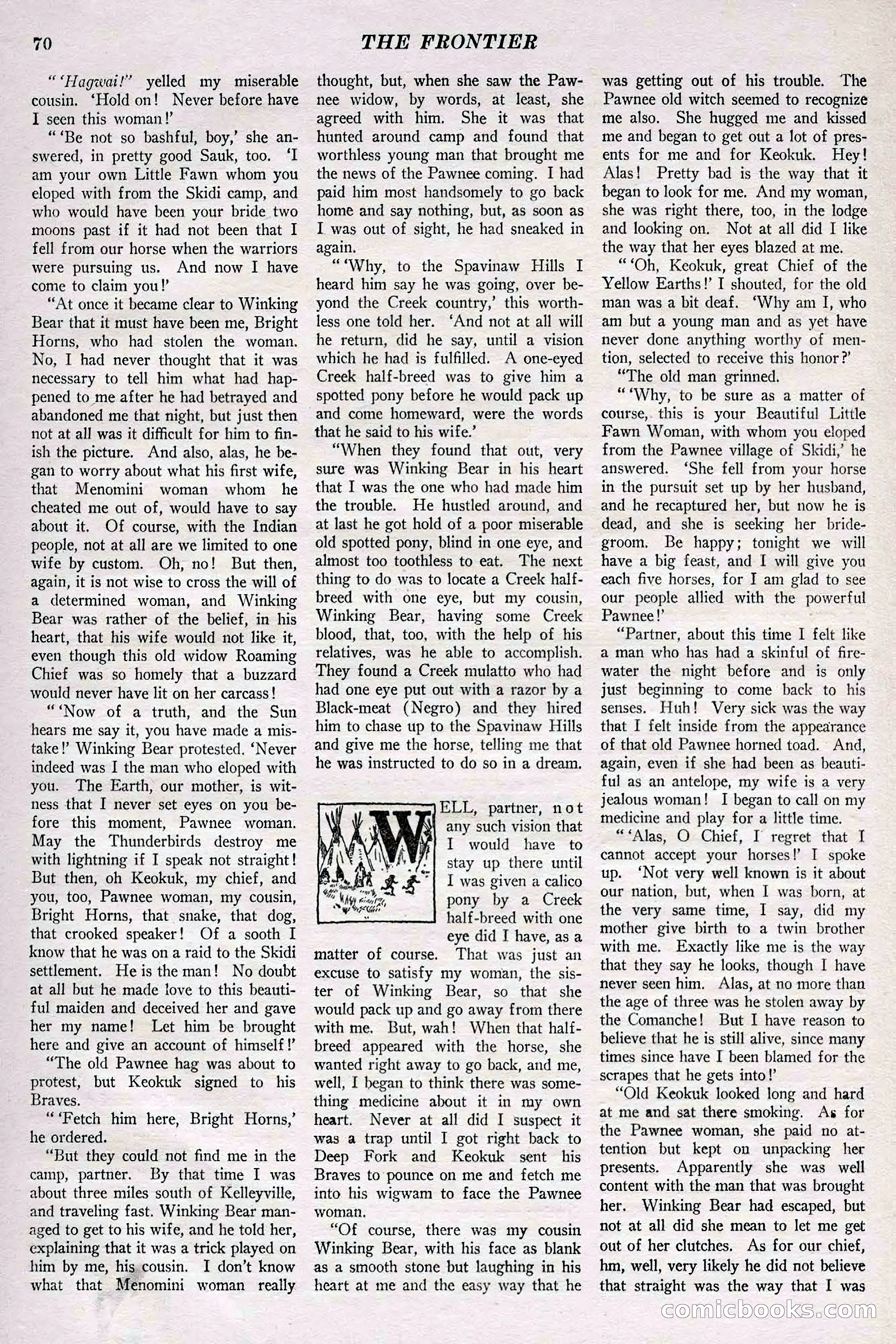 The Frontier, May 1926 — page 80: Pulp Fiction, 1926