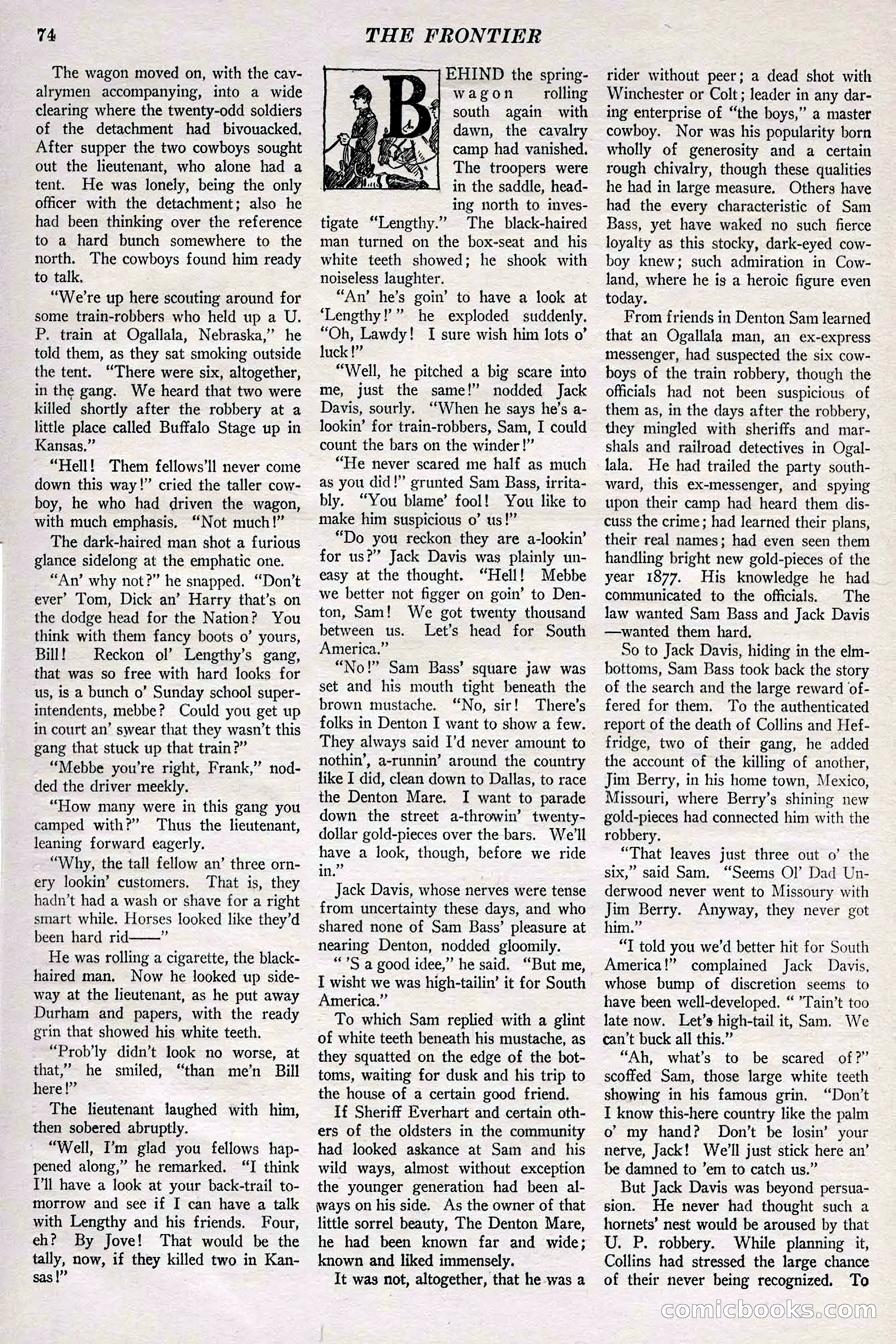 The Frontier, May 1926 — page 84: Pulp Fiction, 1926