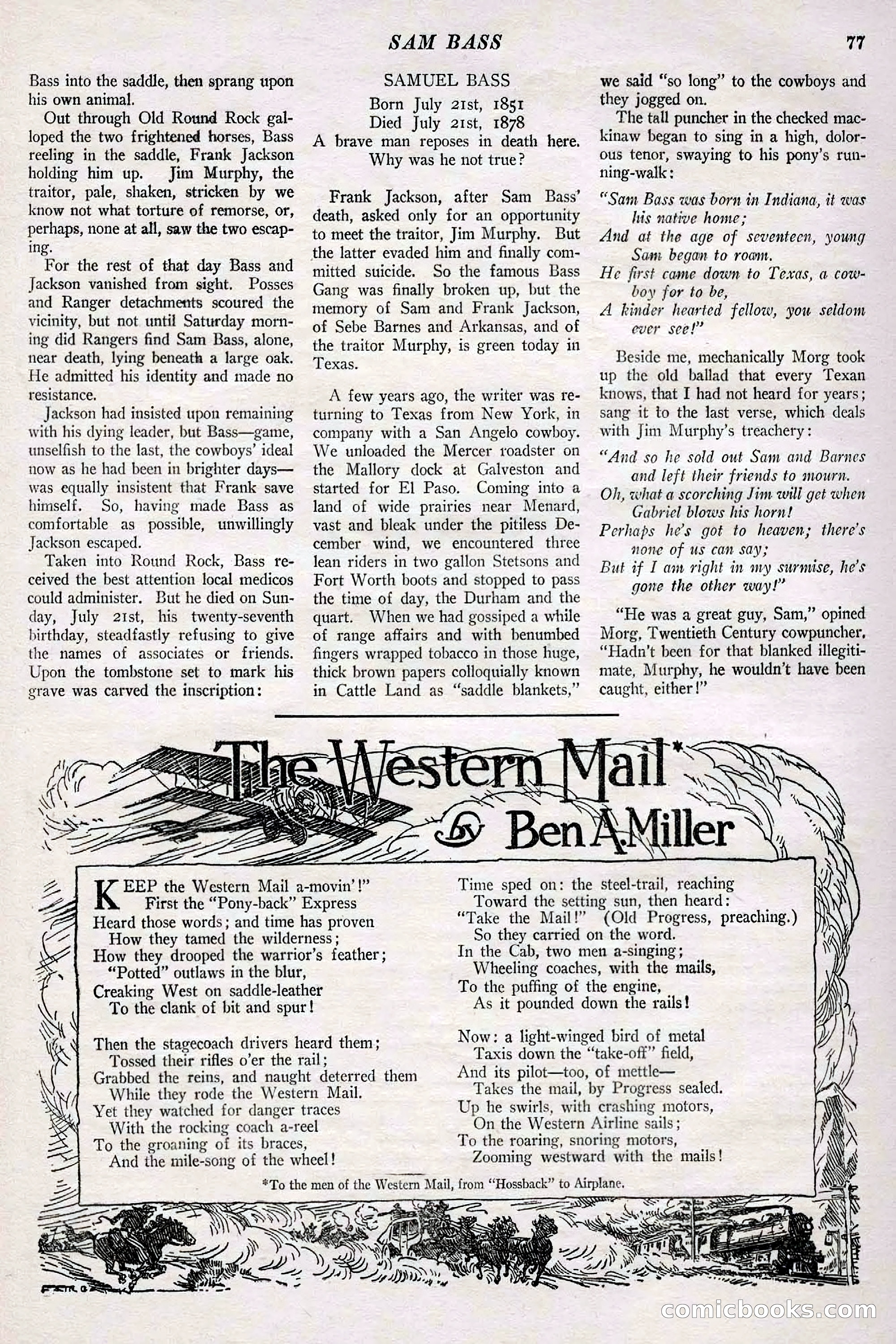 The Frontier, May 1926 — page 87: Pulp Fiction, 1926