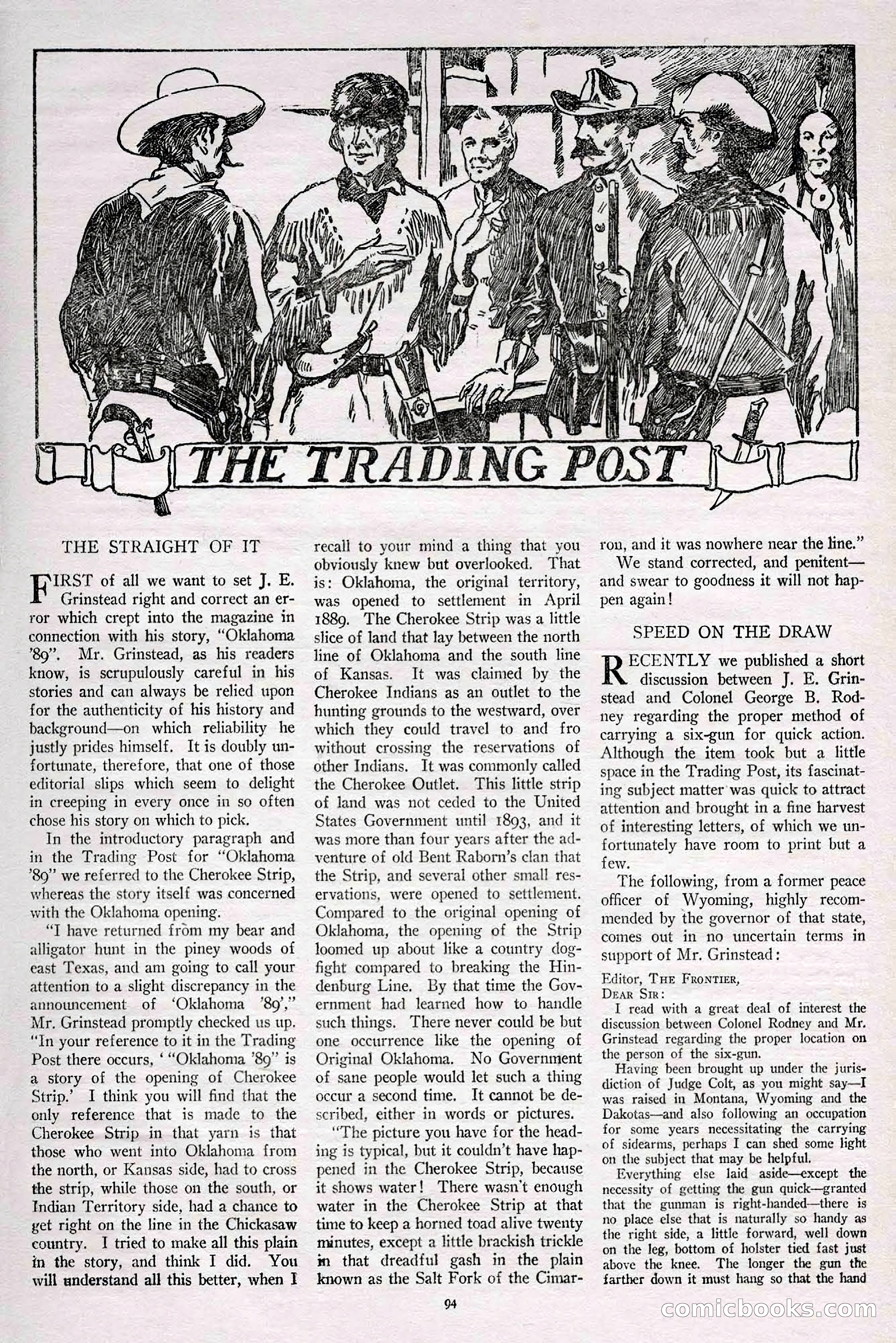 The Frontier, May 1926 — page 104: Pulp Fiction, 1926