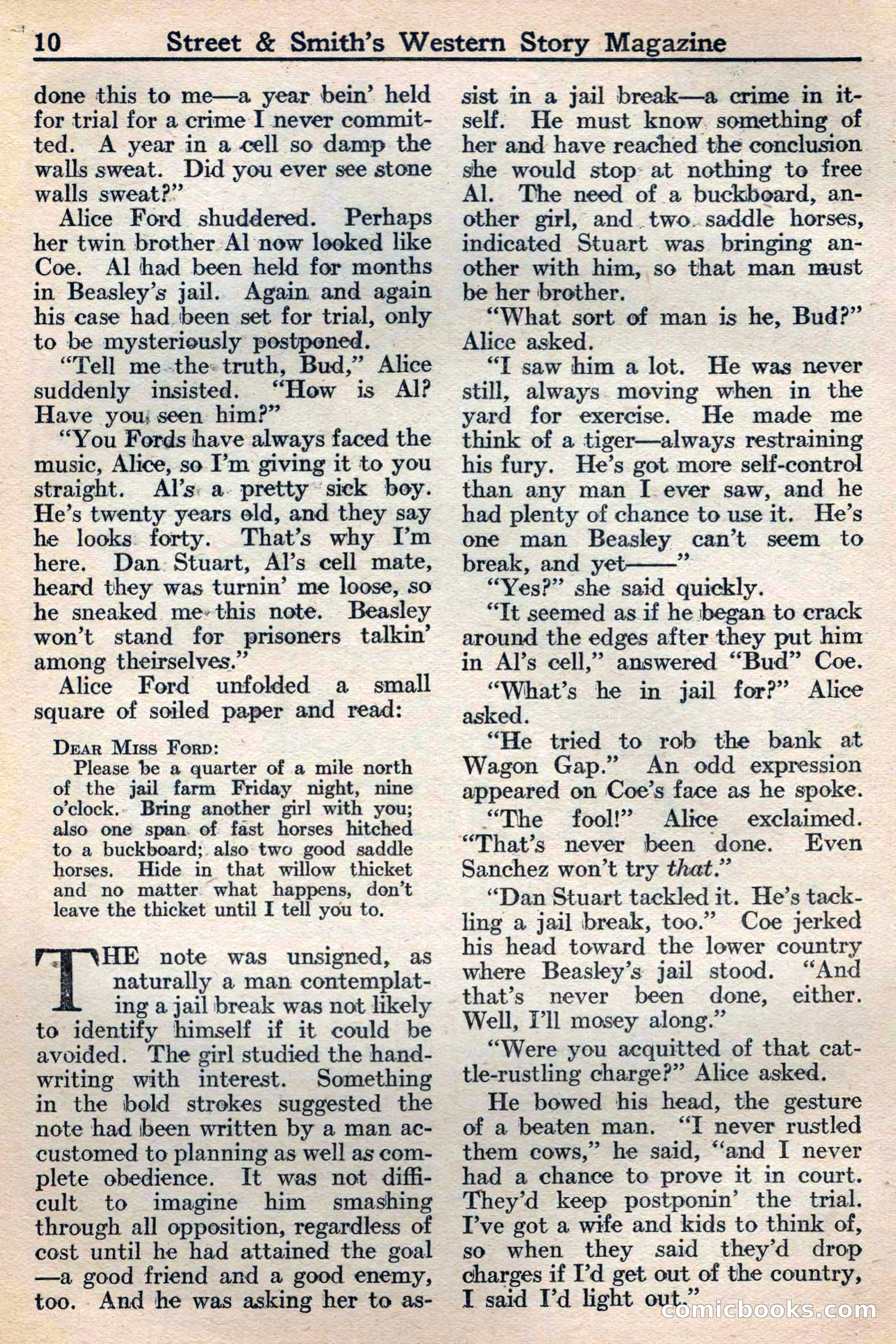 Western Story Magazine, May 12, 1934 — page 12: Pulp Fiction, 1934