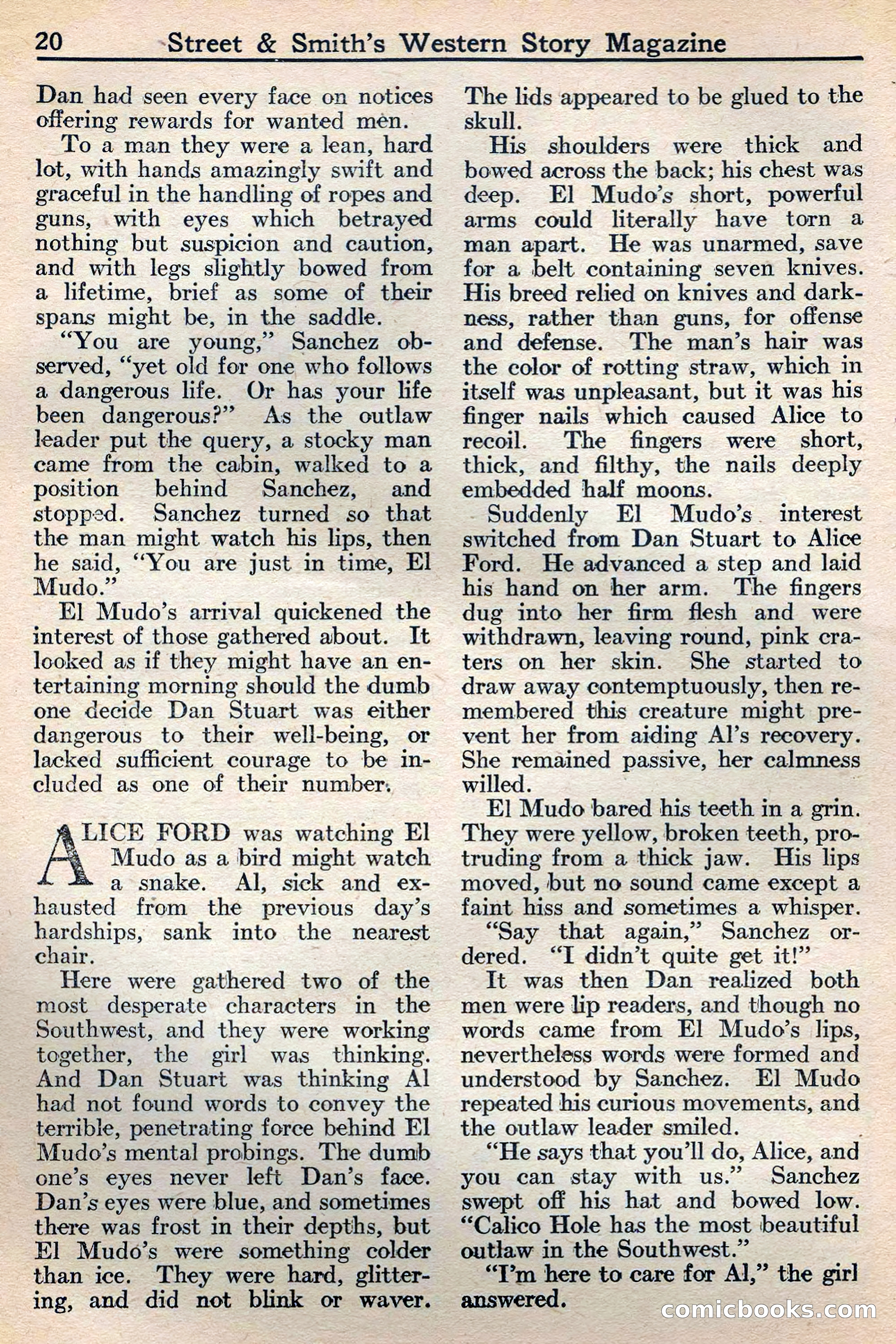 Western Story Magazine, May 12, 1934 — page 22: Pulp Fiction, 1934