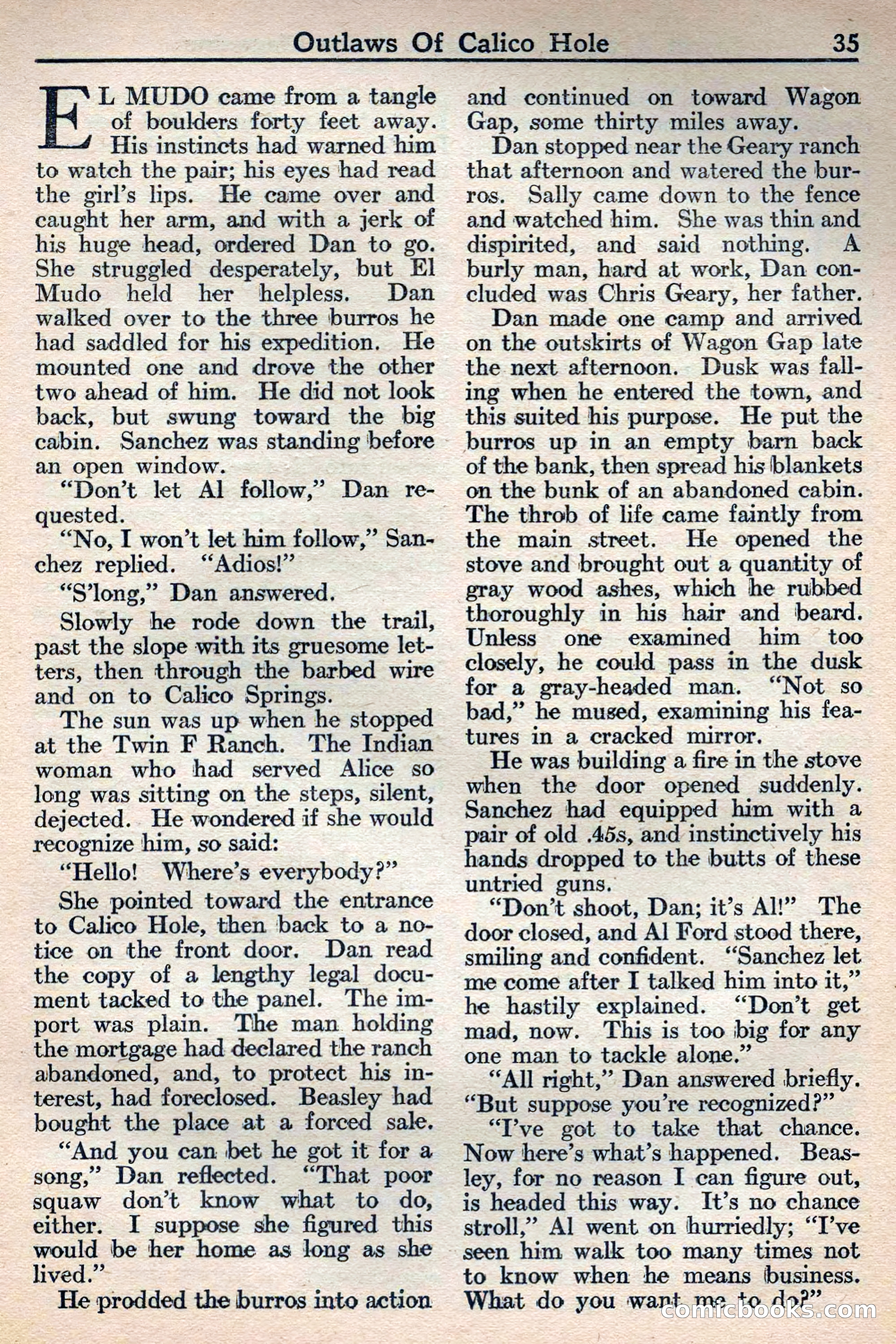 Western Story Magazine, May 12, 1934 — page 37: Pulp Fiction, 1934