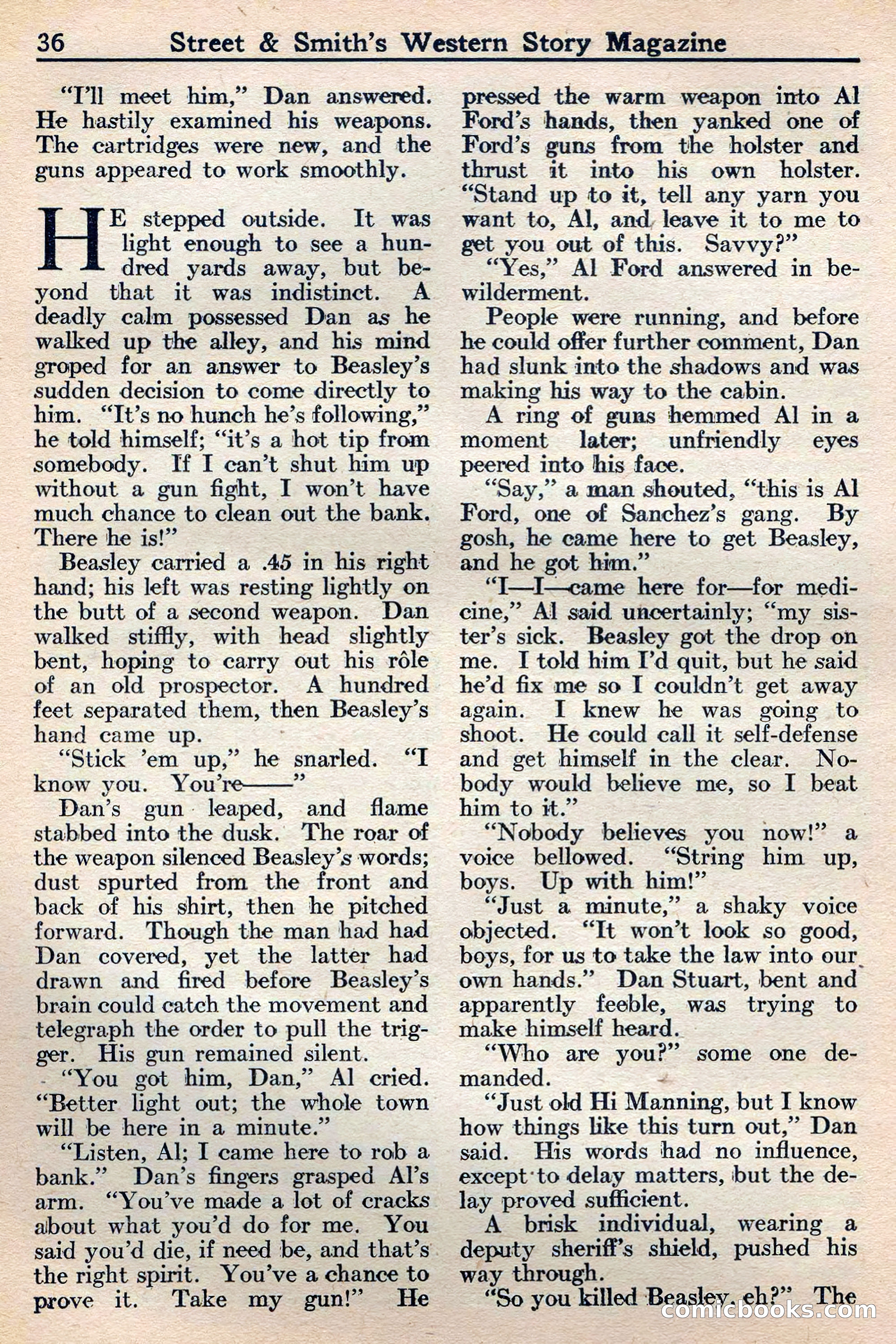Western Story Magazine, May 12, 1934 — page 38: Pulp Fiction, 1934