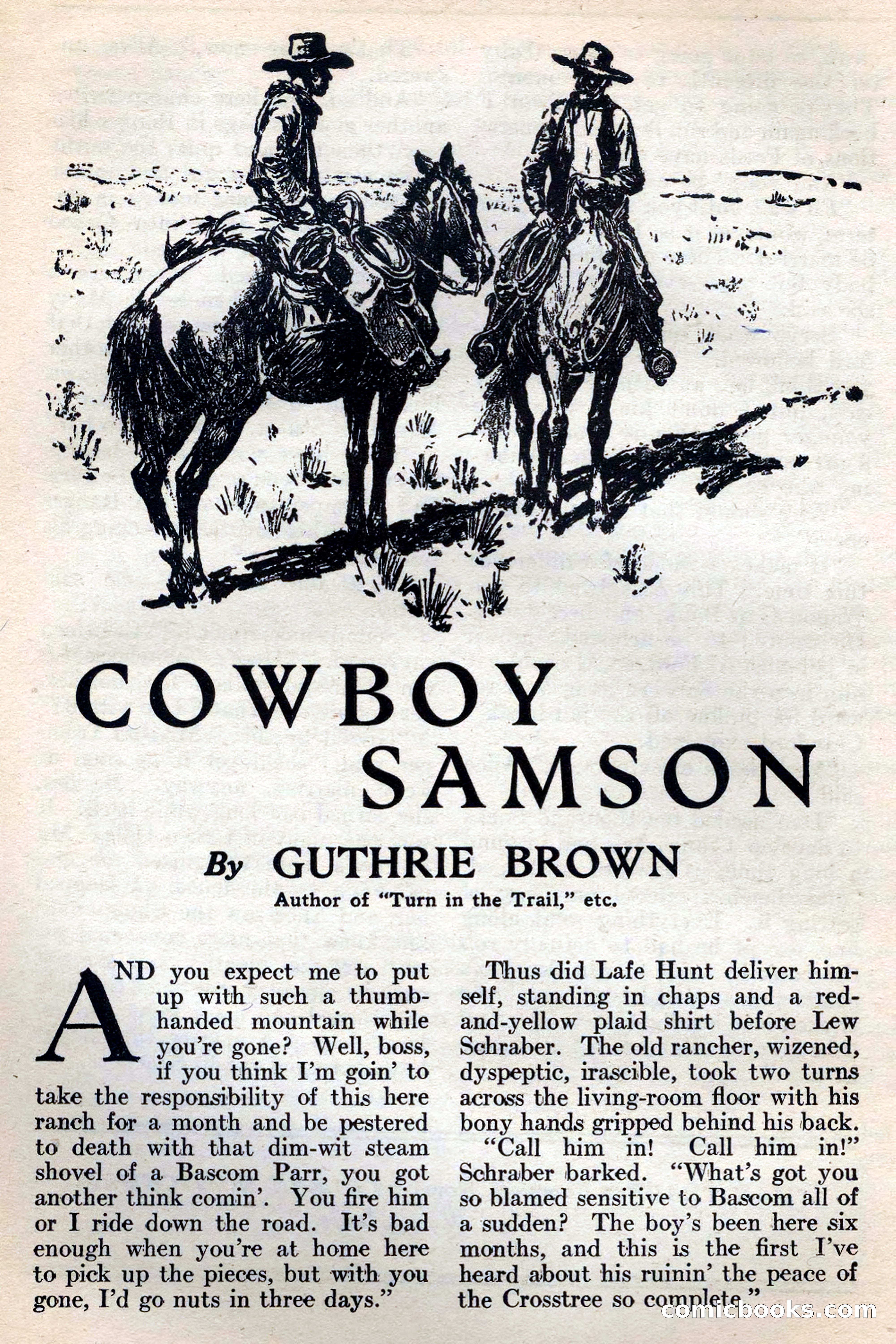 Western Story Magazine, May 12, 1934 — page 56: Pulp Fiction, 1934