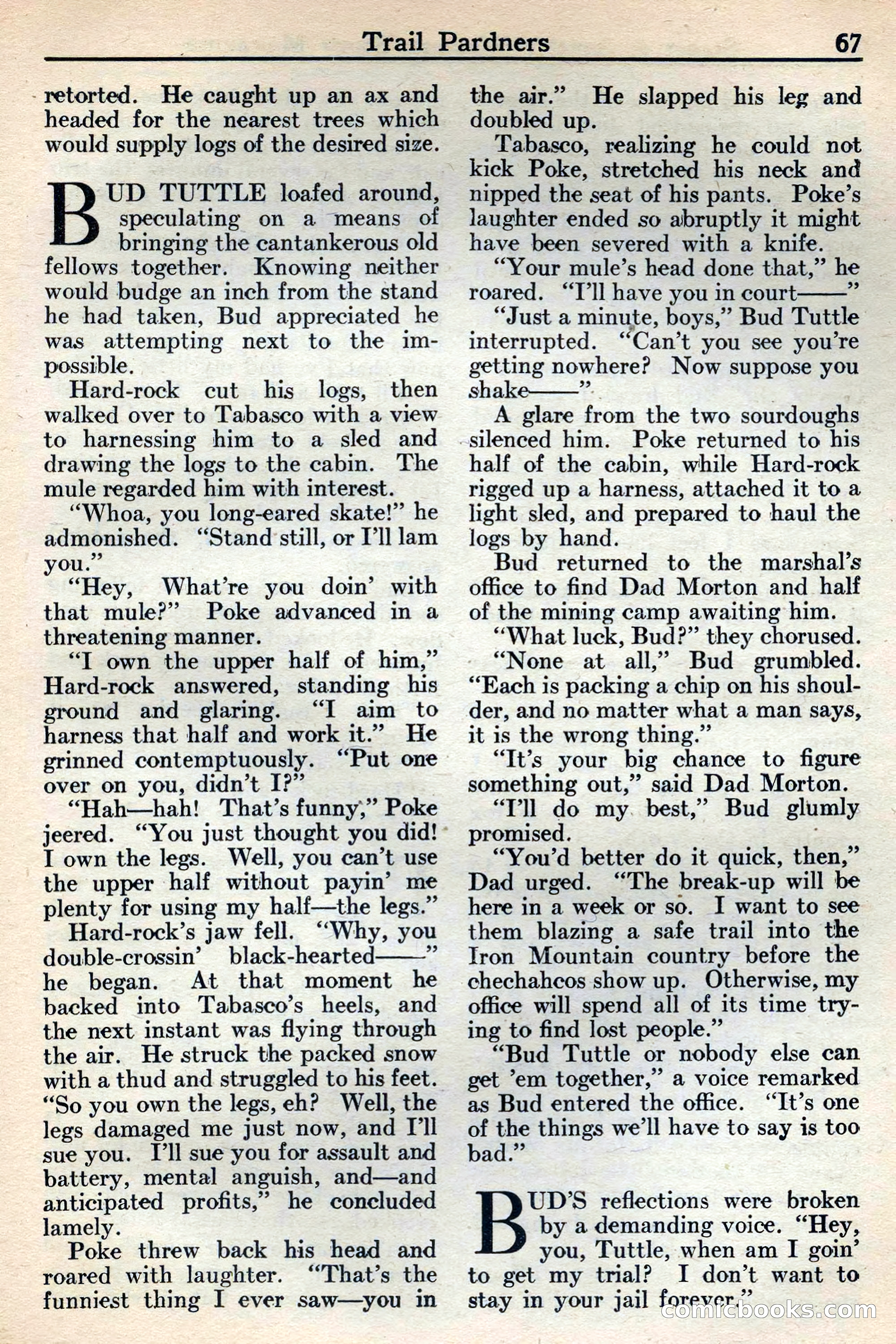 Western Story Magazine, May 12, 1934 — page 69: Pulp Fiction, 1934