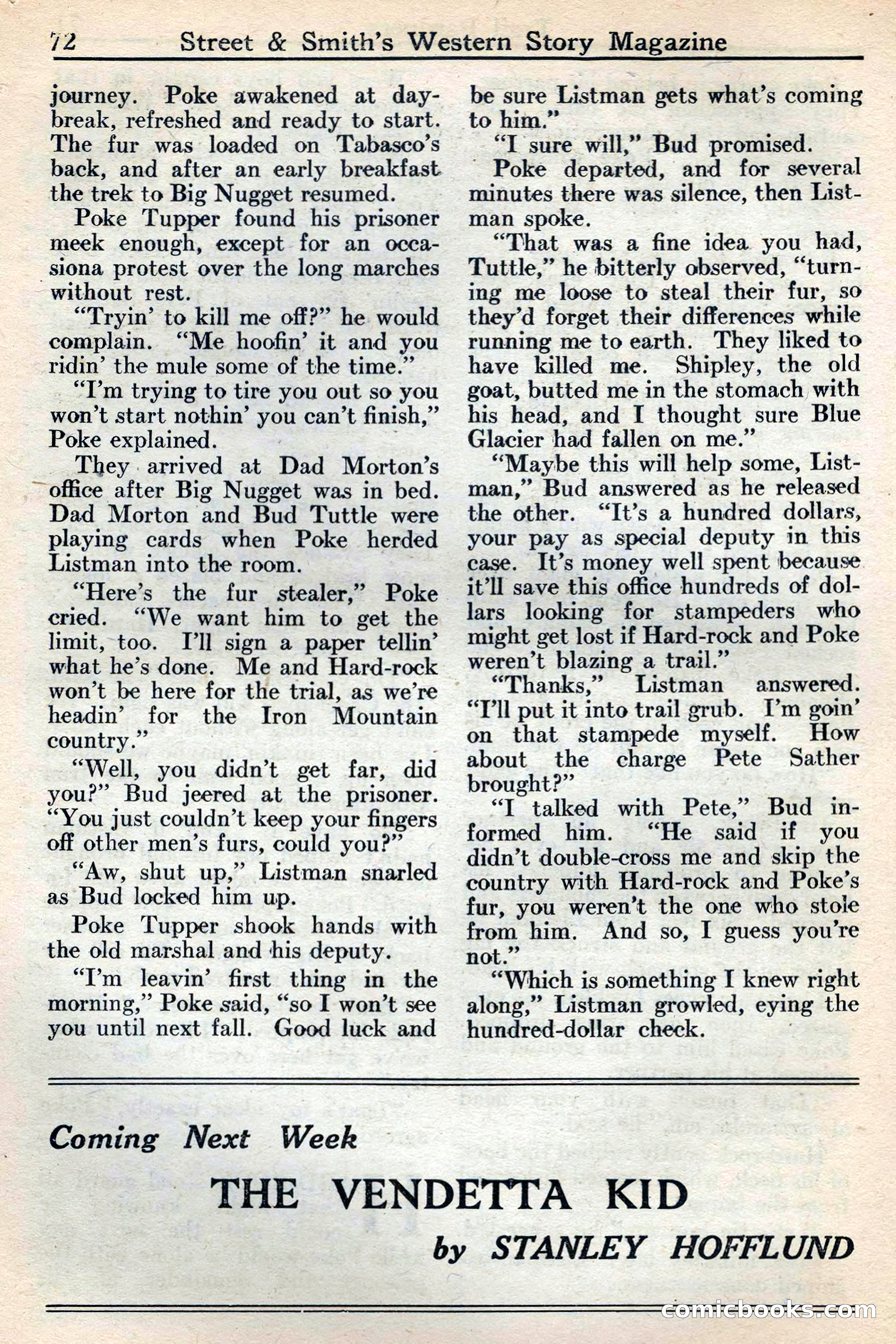 Western Story Magazine, May 12, 1934 — page 74: Pulp Fiction, 1934