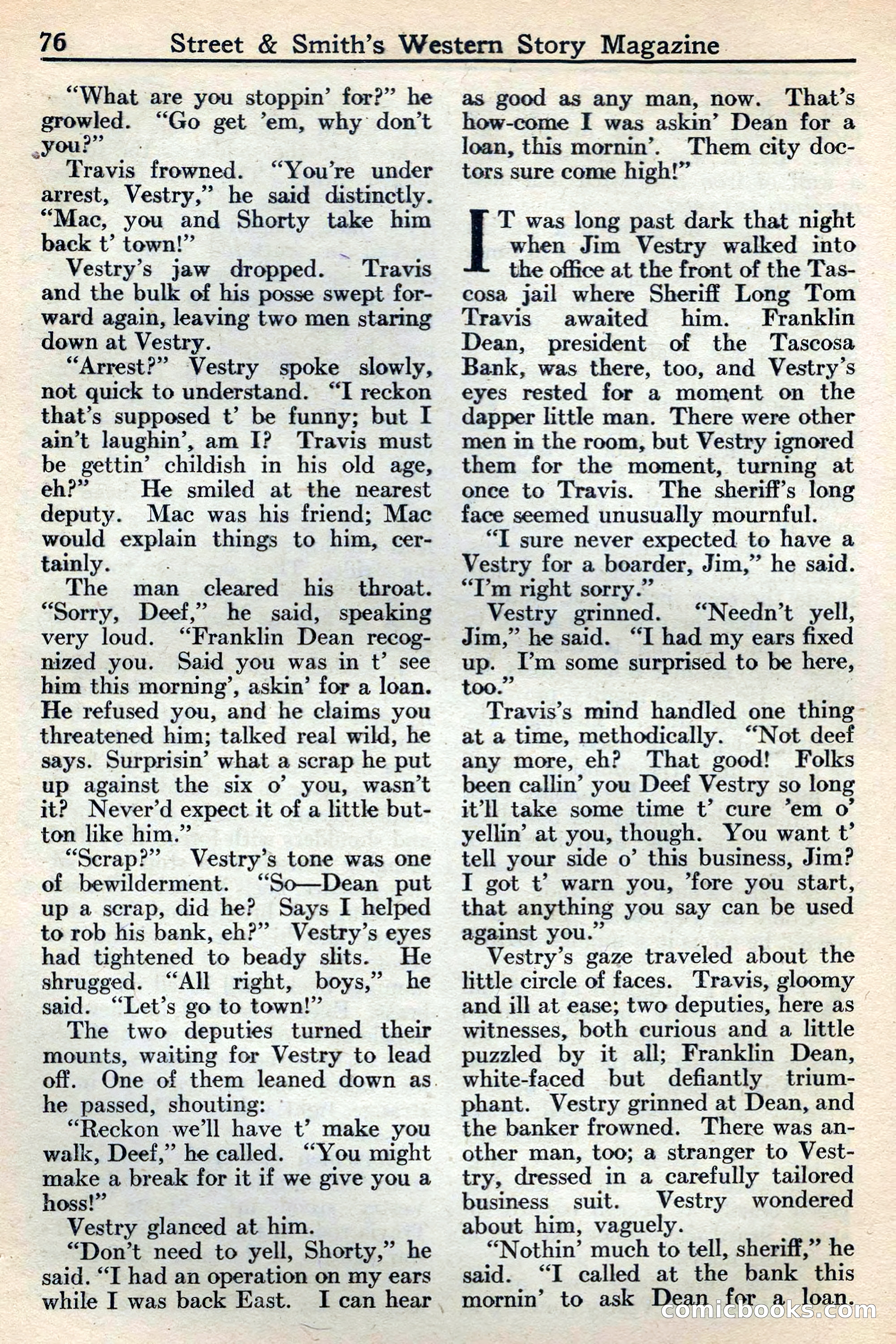 Western Story Magazine, May 12, 1934 — page 78: Pulp Fiction, 1934