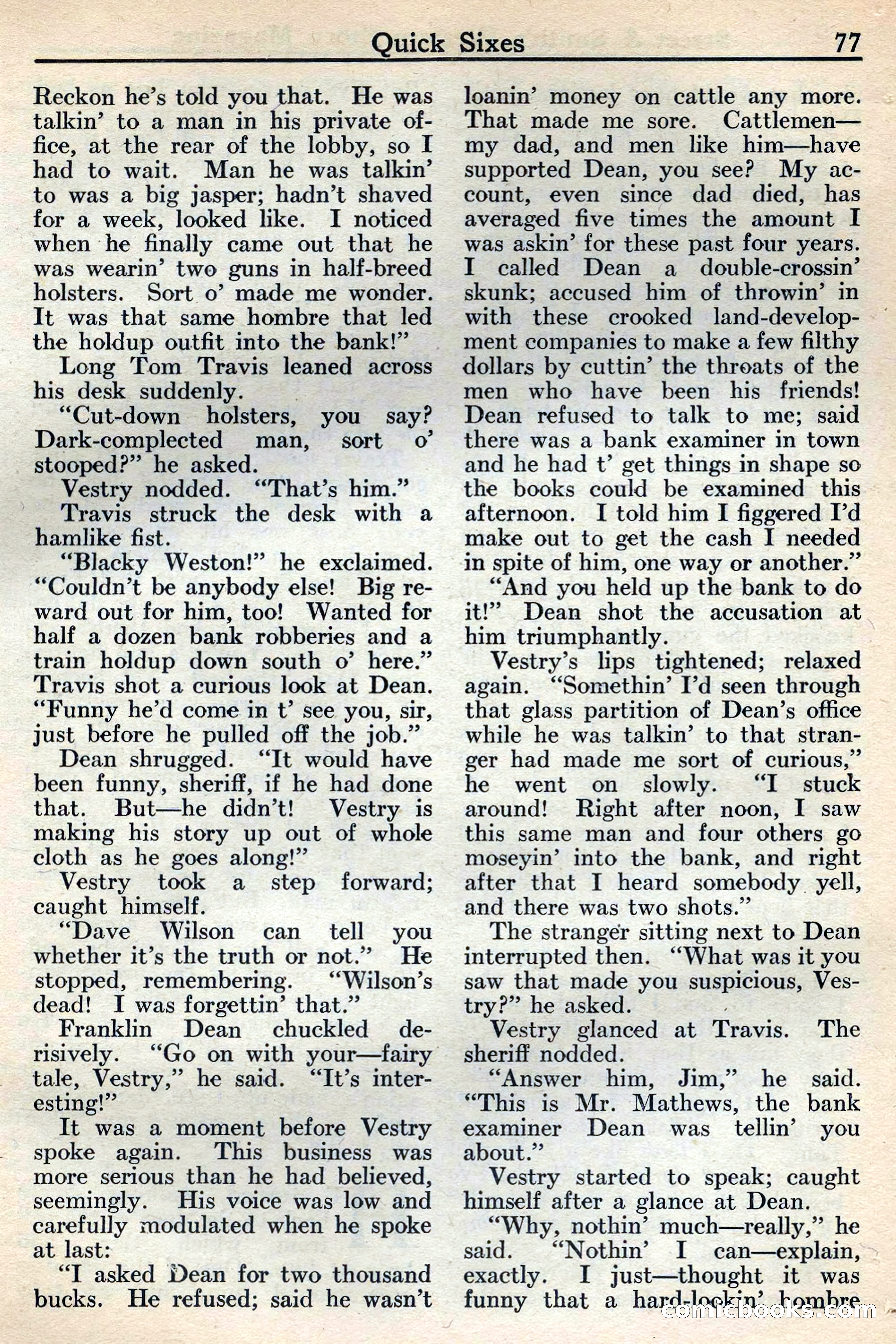 Western Story Magazine, May 12, 1934 — page 79: Pulp Fiction, 1934