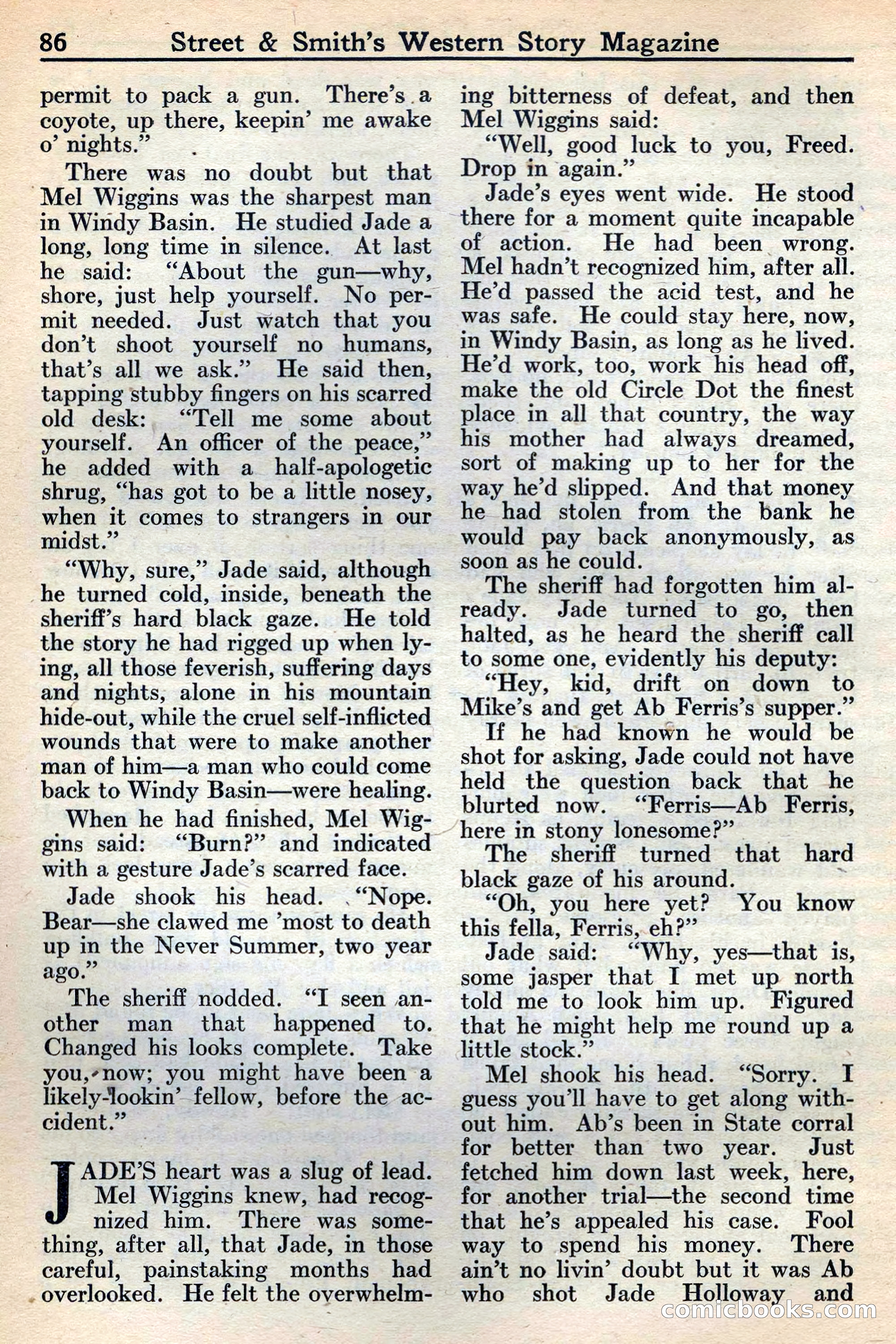 Western Story Magazine, May 12, 1934 — page 88: Pulp Fiction, 1934