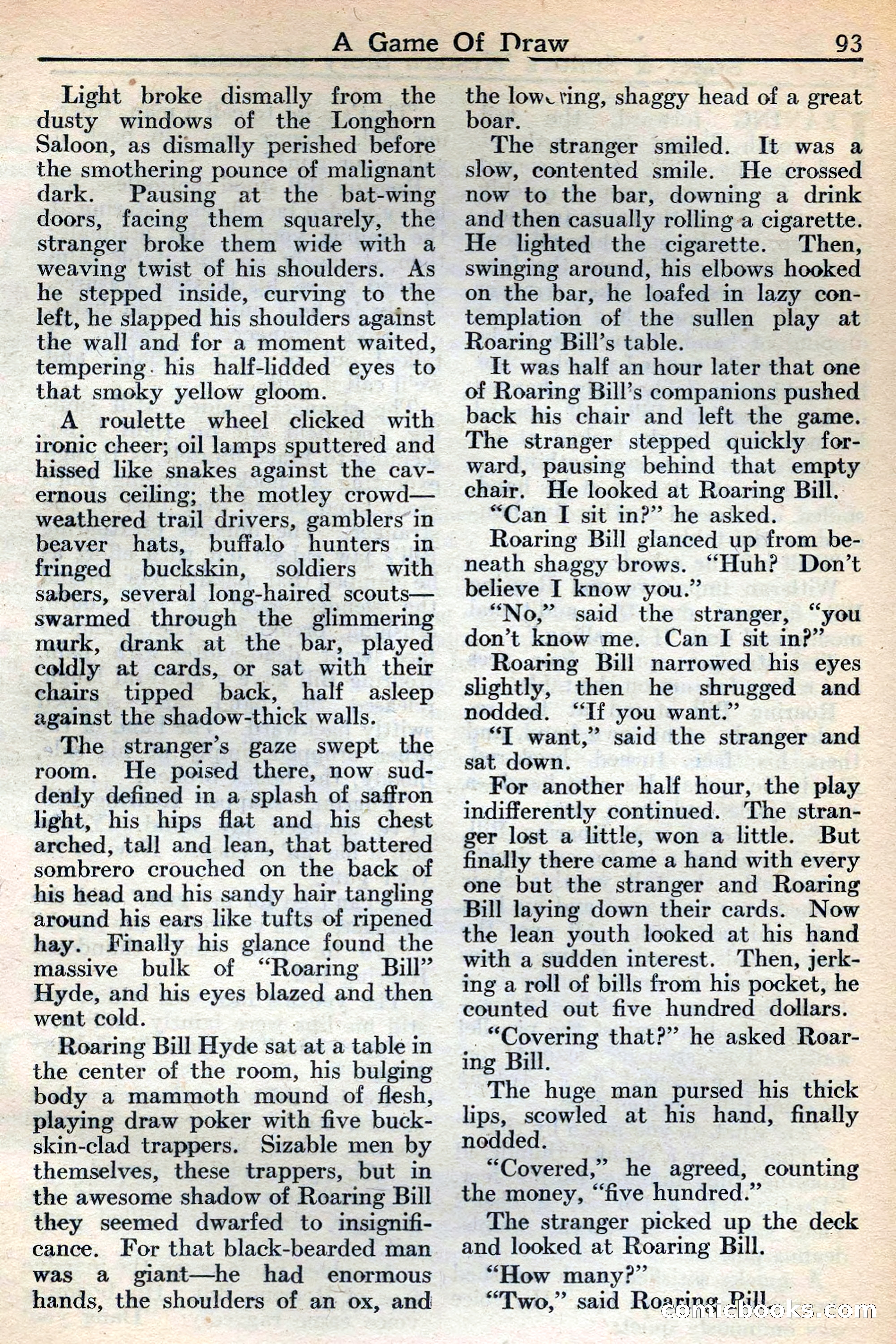 Western Story Magazine, May 12, 1934 — page 95: Pulp Fiction, 1934