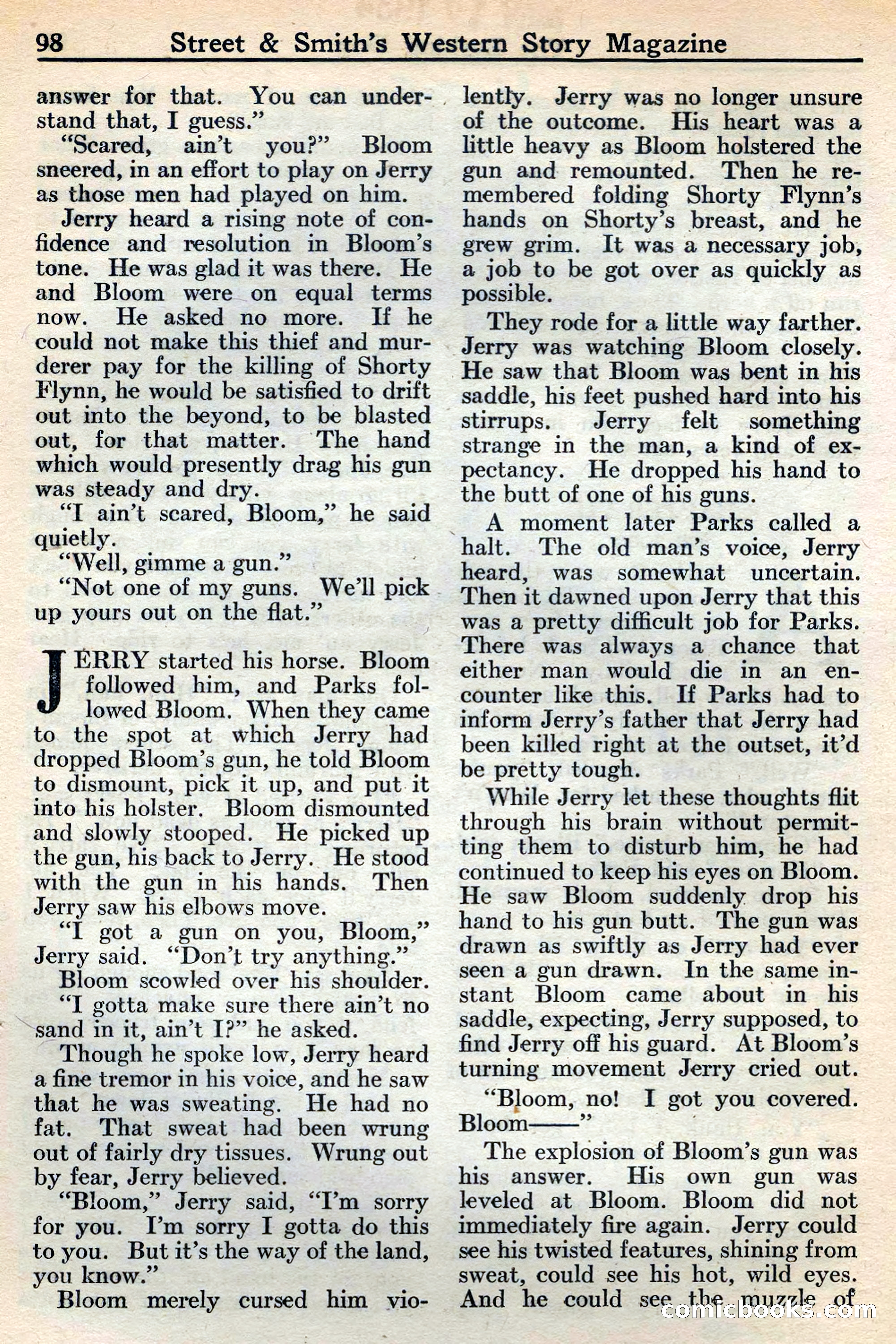 Western Story Magazine, May 12, 1934 — page 100: Pulp Fiction, 1934