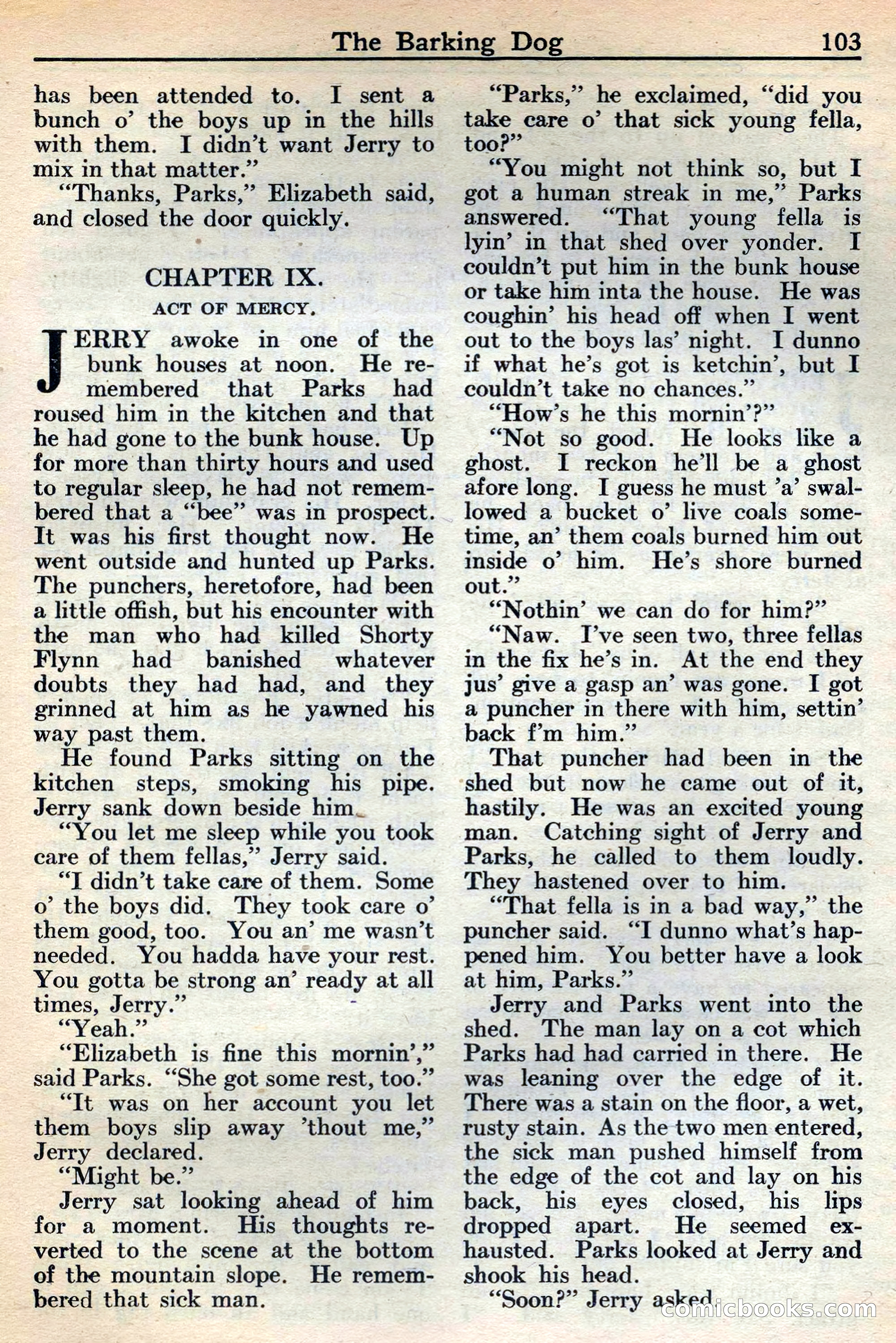 Western Story Magazine, May 12, 1934 — page 105: Pulp Fiction, 1934