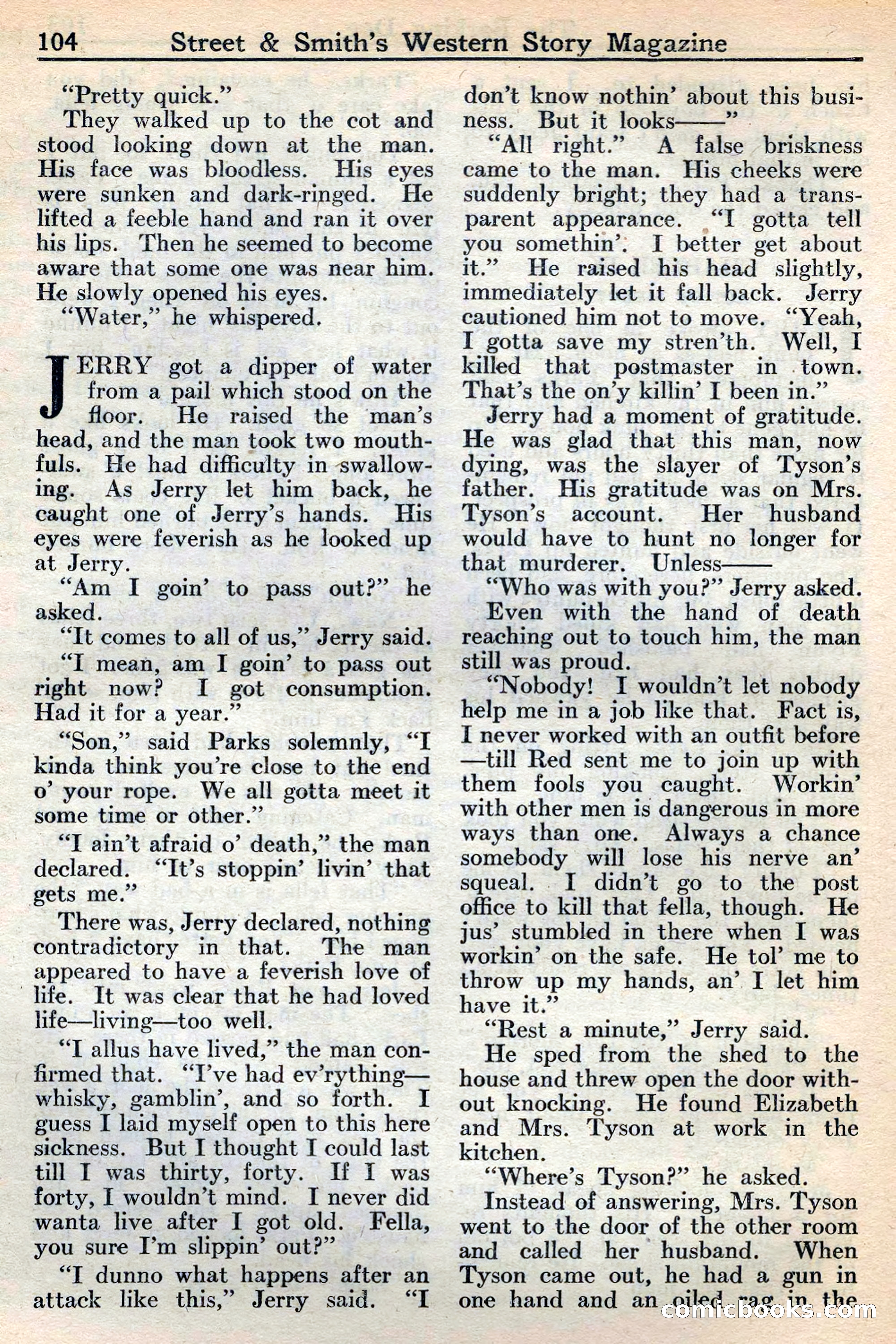 Western Story Magazine, May 12, 1934 — page 106: Pulp Fiction, 1934