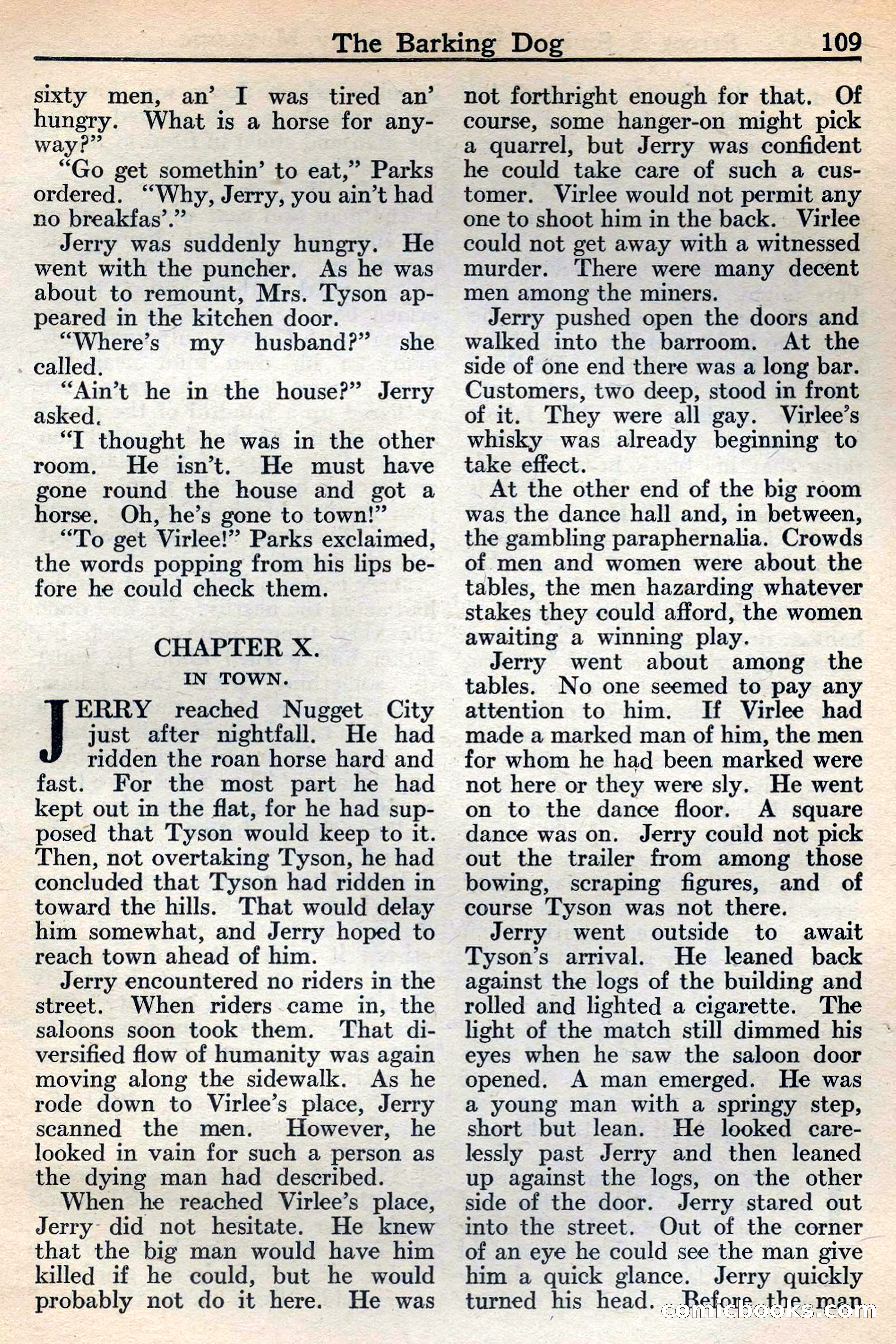 Western Story Magazine, May 12, 1934 — page 111: Pulp Fiction, 1934