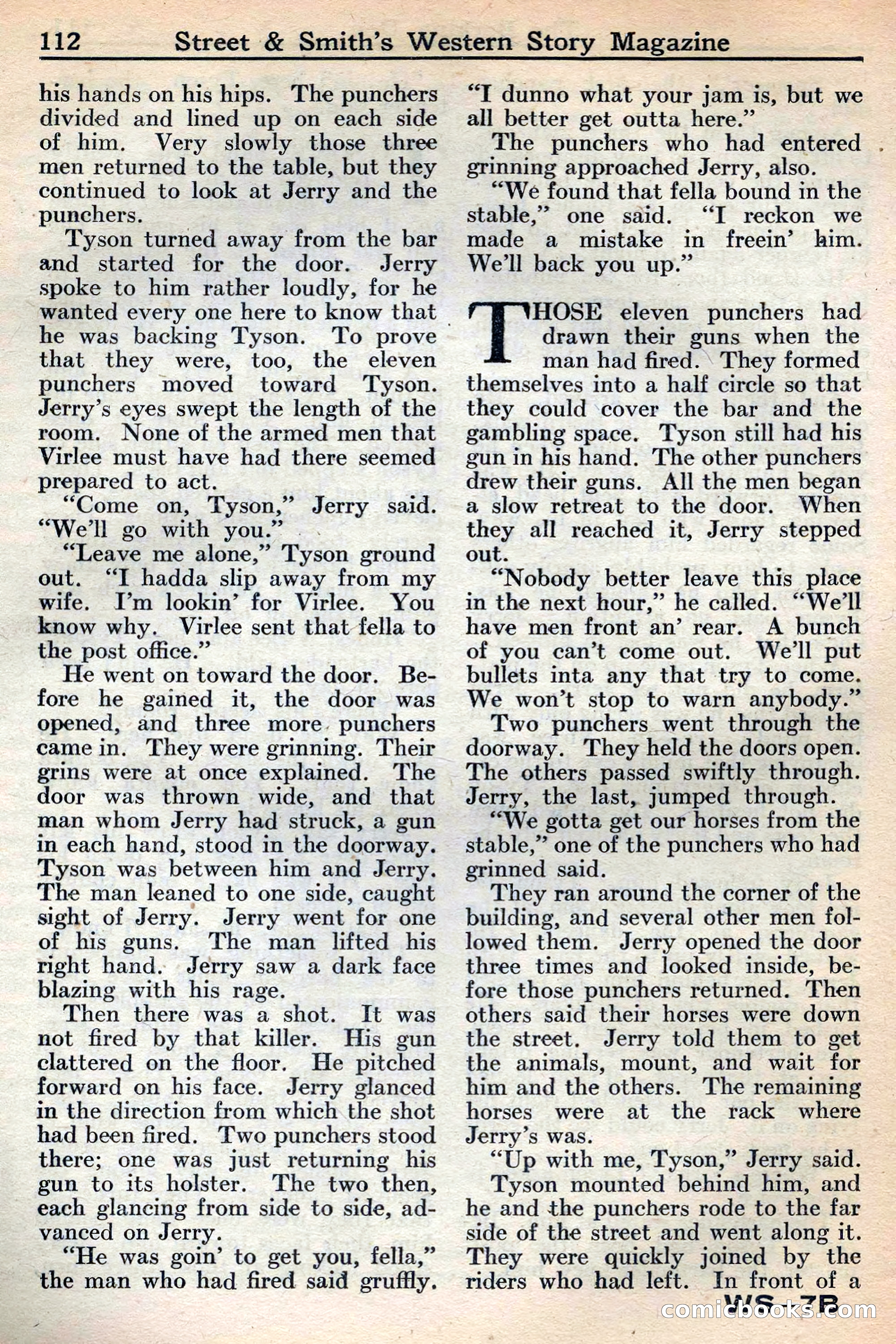Western Story Magazine, May 12, 1934 — page 114: Pulp Fiction, 1934